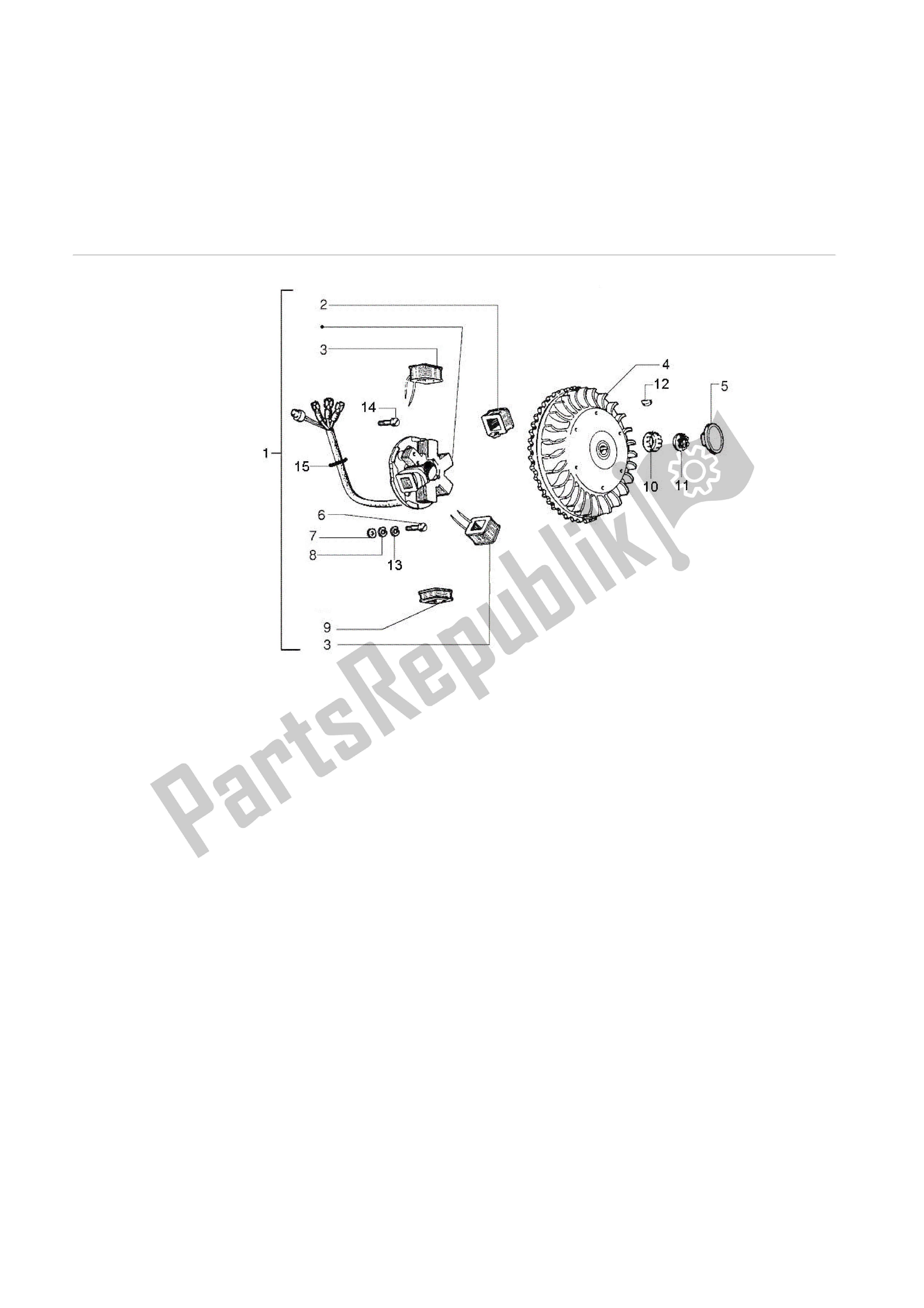 Toutes les pièces pour le Volante Magnetico du Vespa PX 125 2007 - 2008