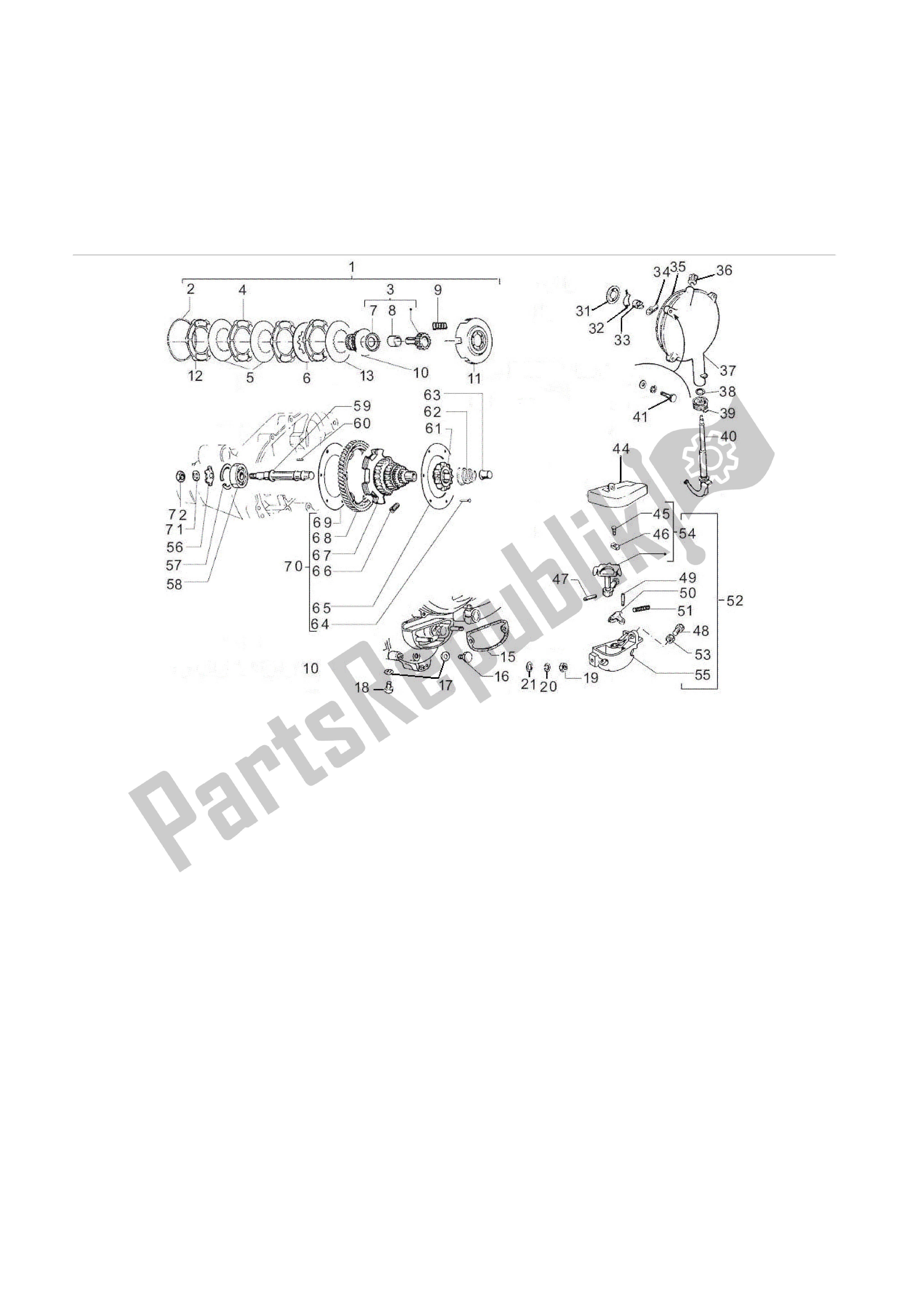 Toutes les pièces pour le Components Del Cambio du Vespa PX 125 2007 - 2008