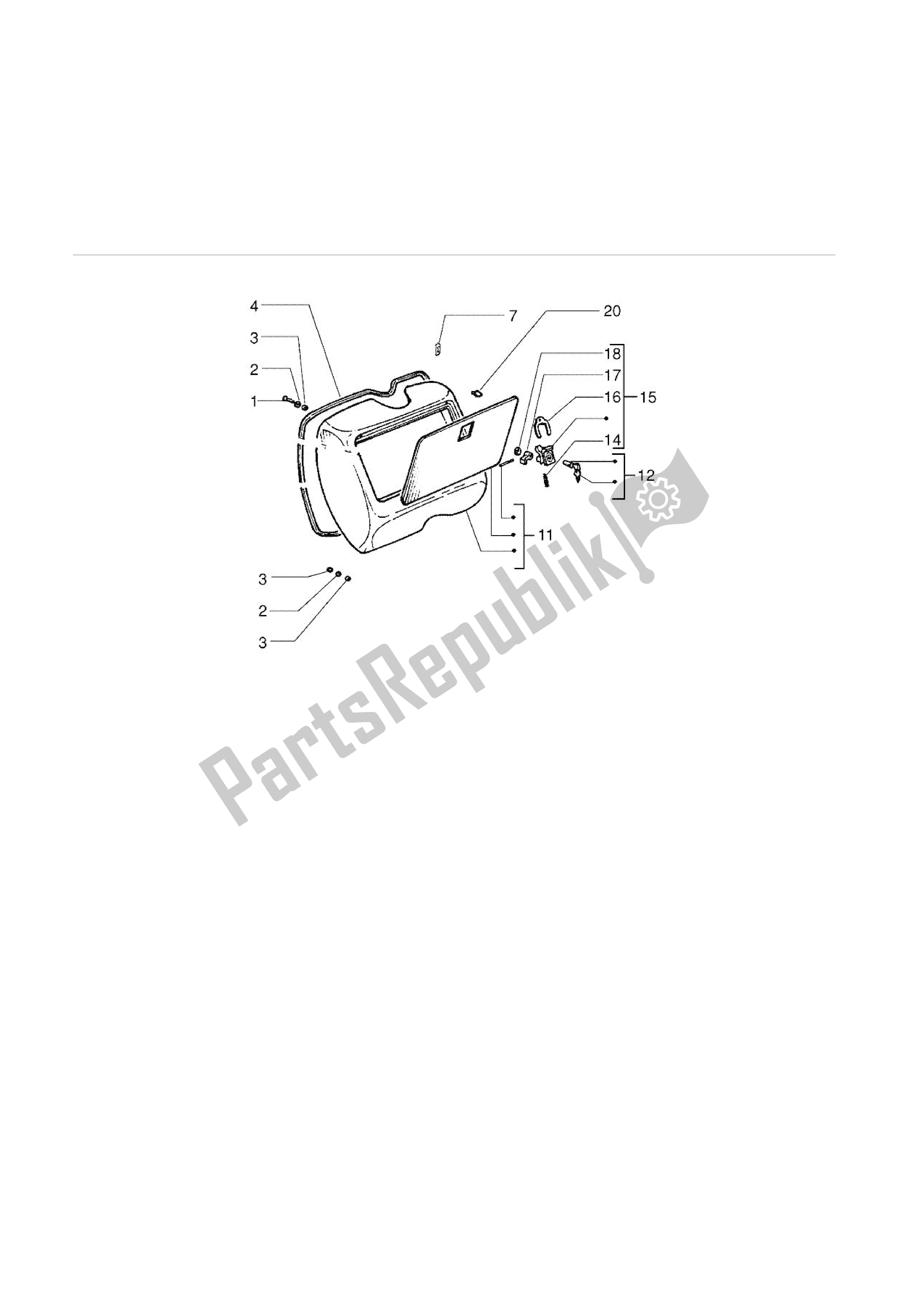 Toutes les pièces pour le Maletero Delantero - Contraescudo du Vespa PX 125 2007 - 2008