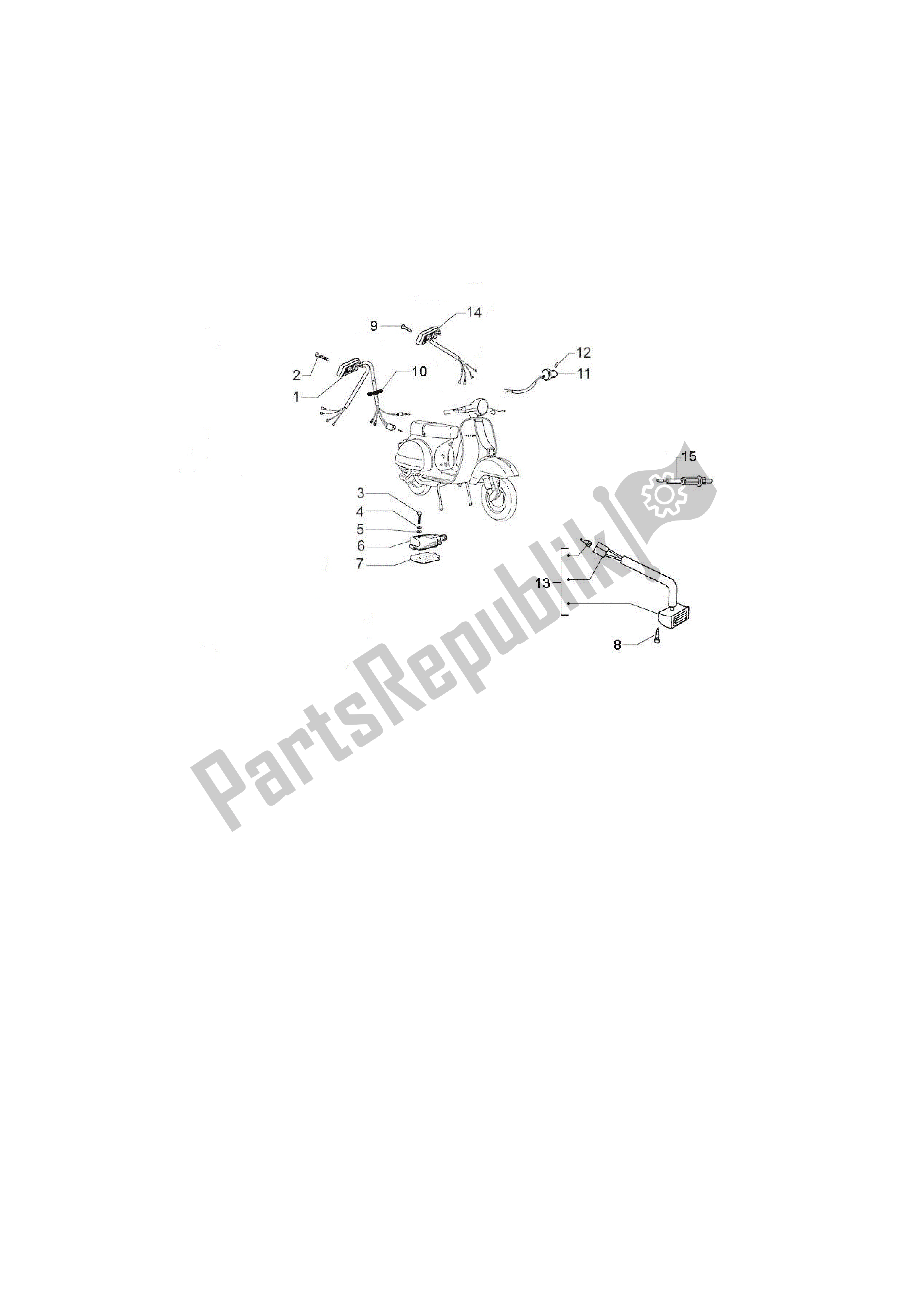 Toutes les pièces pour le Conmutadores - Conmutadores - Pulsadores - Interruptores du Vespa PX 125 2007 - 2008