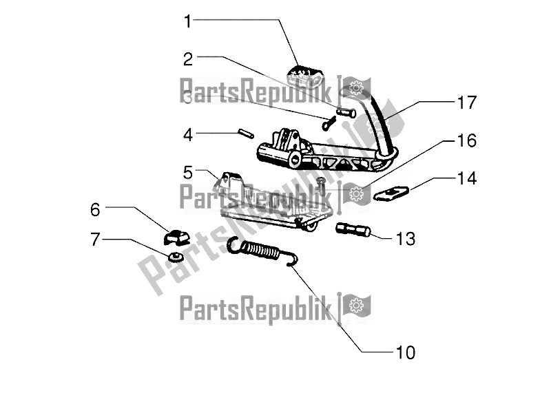 Todas las partes para Pedales De Control - Palancas de Vespa PX 150 2T 2016