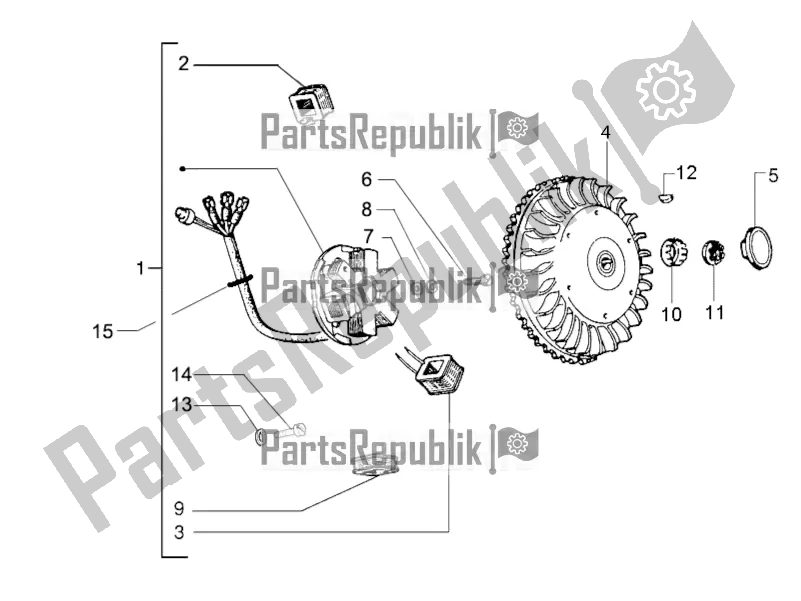 Todas as partes de Magneto Volante do Vespa PX 150 2T 2016