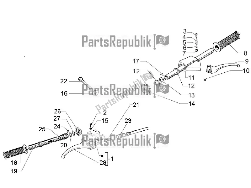 All parts for the Handlebars - Master Cil. Of the Vespa PX 150 2T 2016