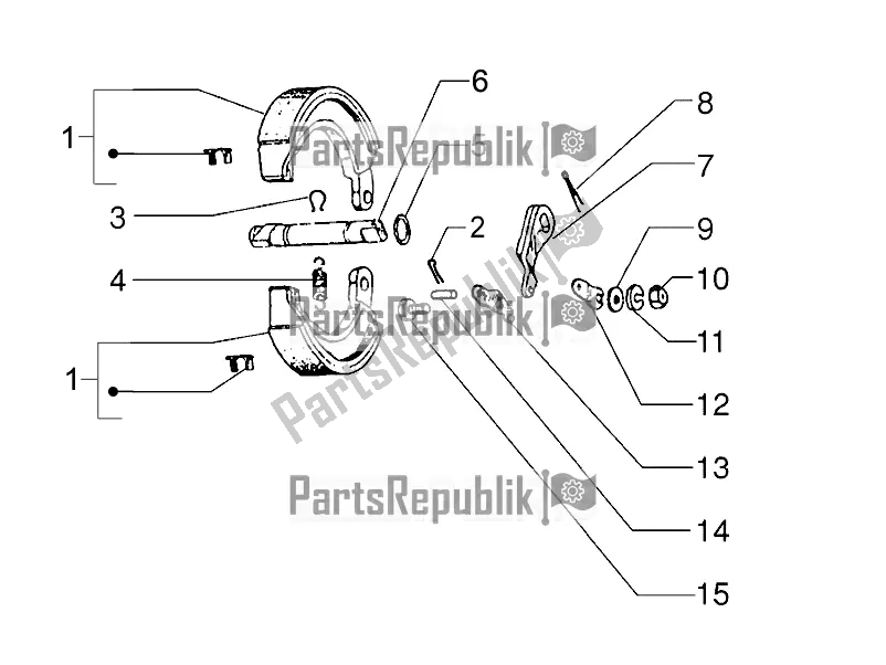 Wszystkie części do Hamulec Tylny - Szcz? Ka Hamulca Vespa PX 150 2T 2016