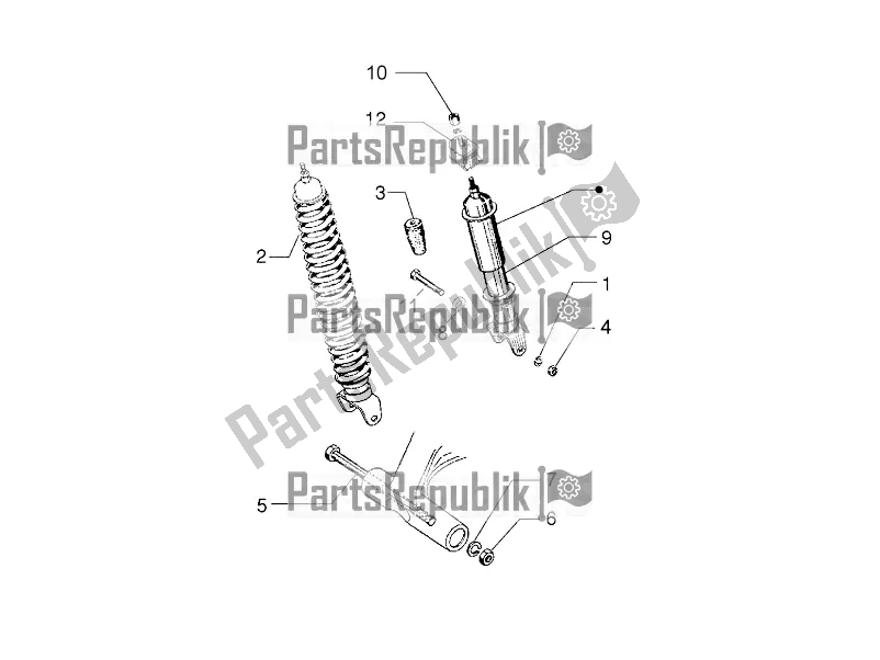 Todas las partes para Suspensión Trasera - Amortiguador / S de Vespa PX 150 2T 2016