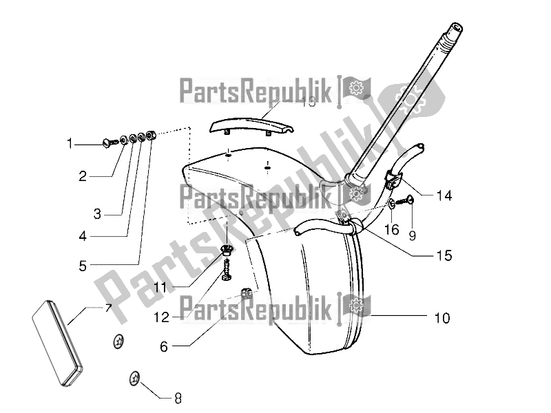 Todas las partes para Carcasa De La Rueda - Guardabarros de Vespa PX 150 2T 2016