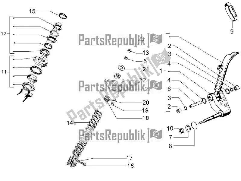 Tutte le parti per il Componenti Della Forcella (mingxing) del Vespa PX 150 2T 2017