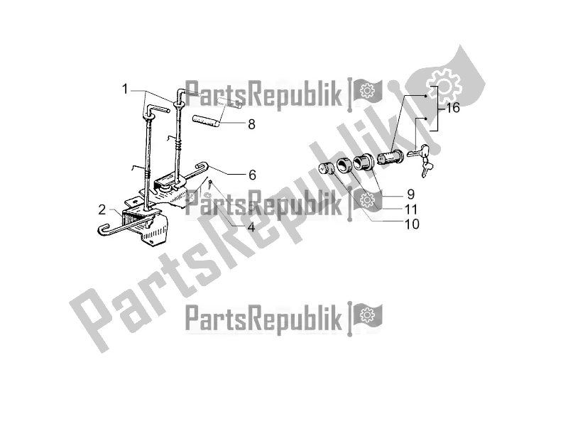 Todas las partes para Cerraduras de Vespa PX 150 2T 2017