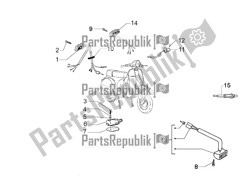 Todas las partes para Selectores - Interruptores - Botones de Vespa PX 150 2T 2018