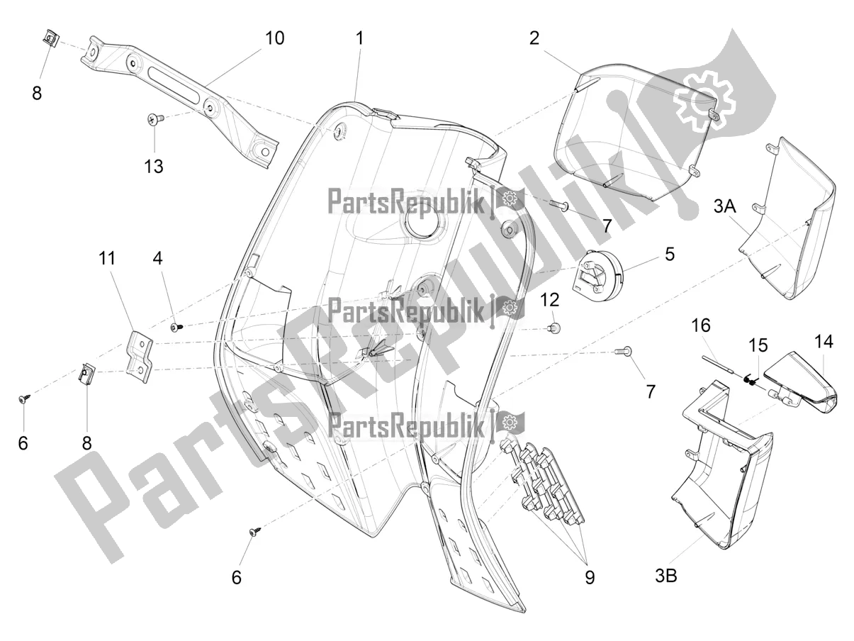 Toutes les pièces pour le Boîte à Gants Avant - Panneau De Protection Des Genoux du Vespa S 125 3V Iget Apac 2019