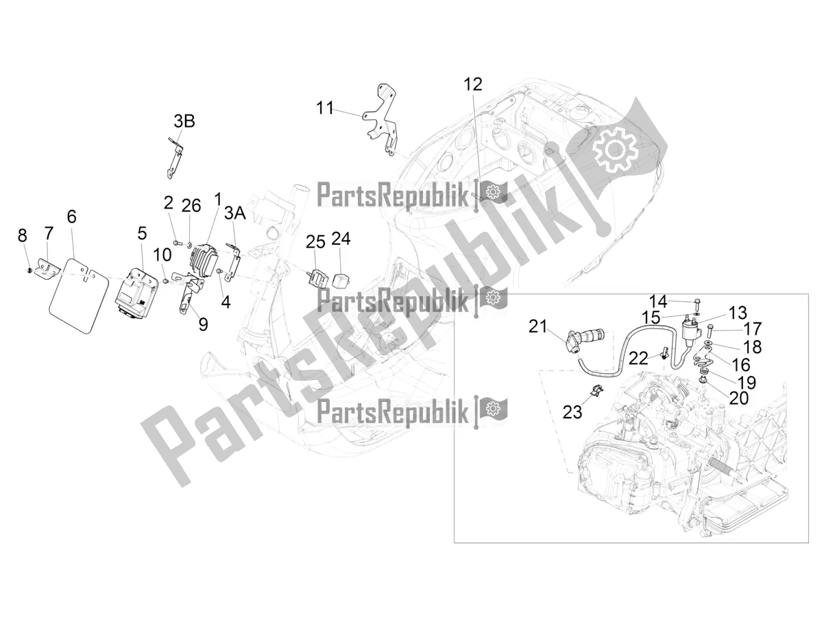 Toutes les pièces pour le Régulateurs De Tension - Unités De Commande électronique (ecu) - H. T. Bobine du Vespa S 125 3V Iget Apac 2019