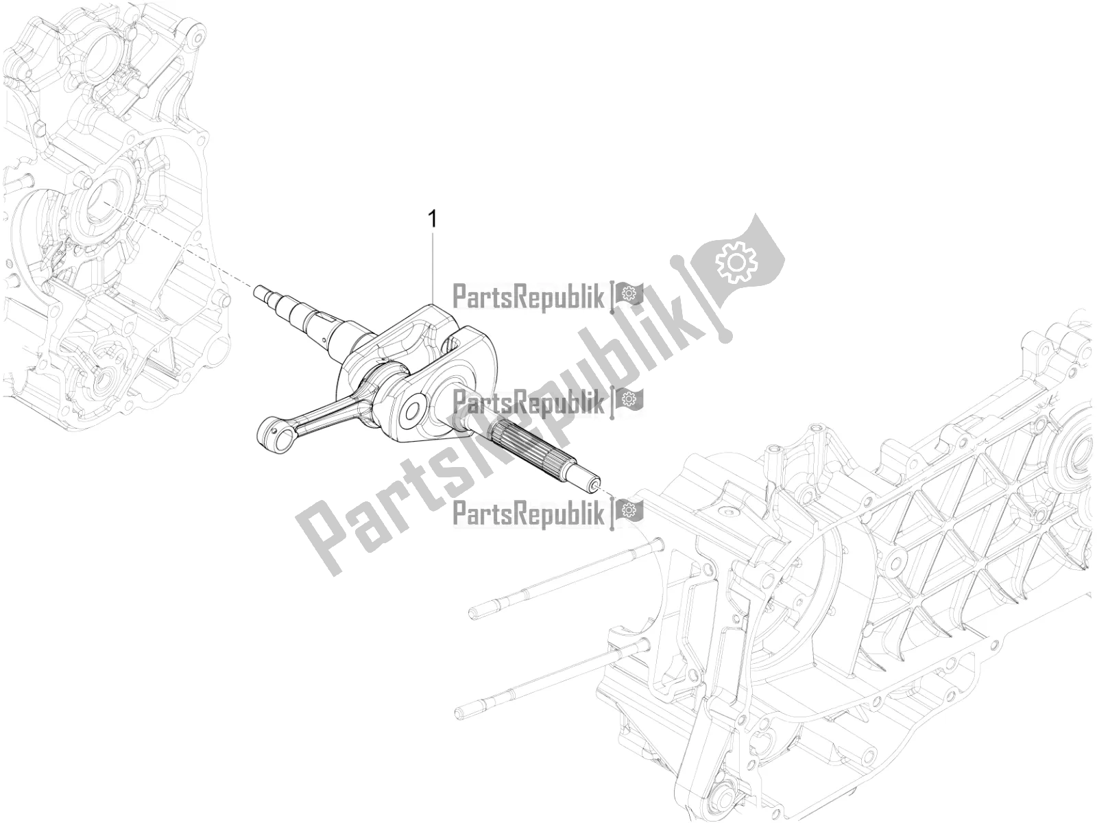 Tutte le parti per il Albero A Gomiti del Vespa S 125 3V Iget Apac 2020