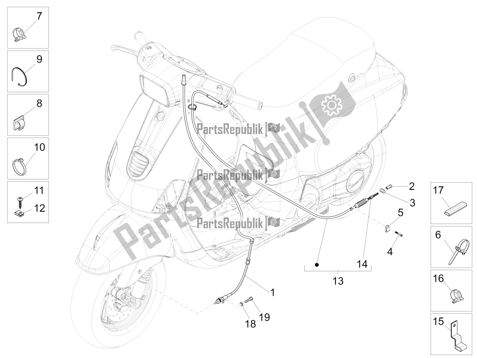 Toutes les pièces pour le Transmissions du Vespa S 125 3V Iget Apac 2022