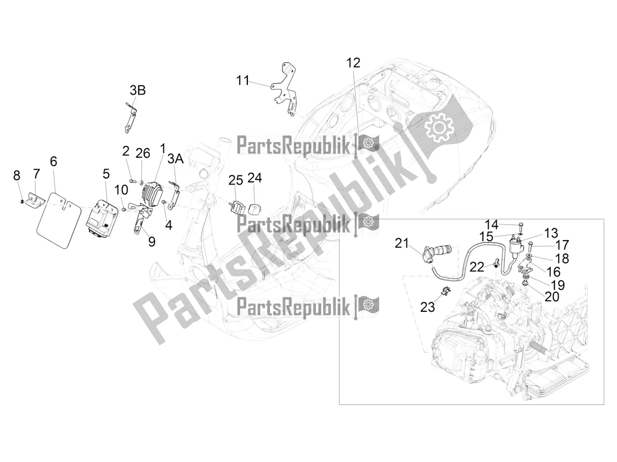 Toutes les pièces pour le Régulateurs De Tension - Unités De Commande électronique (ecu) - H. T. Bobine du Vespa S 125 3V Iget Apac 2022