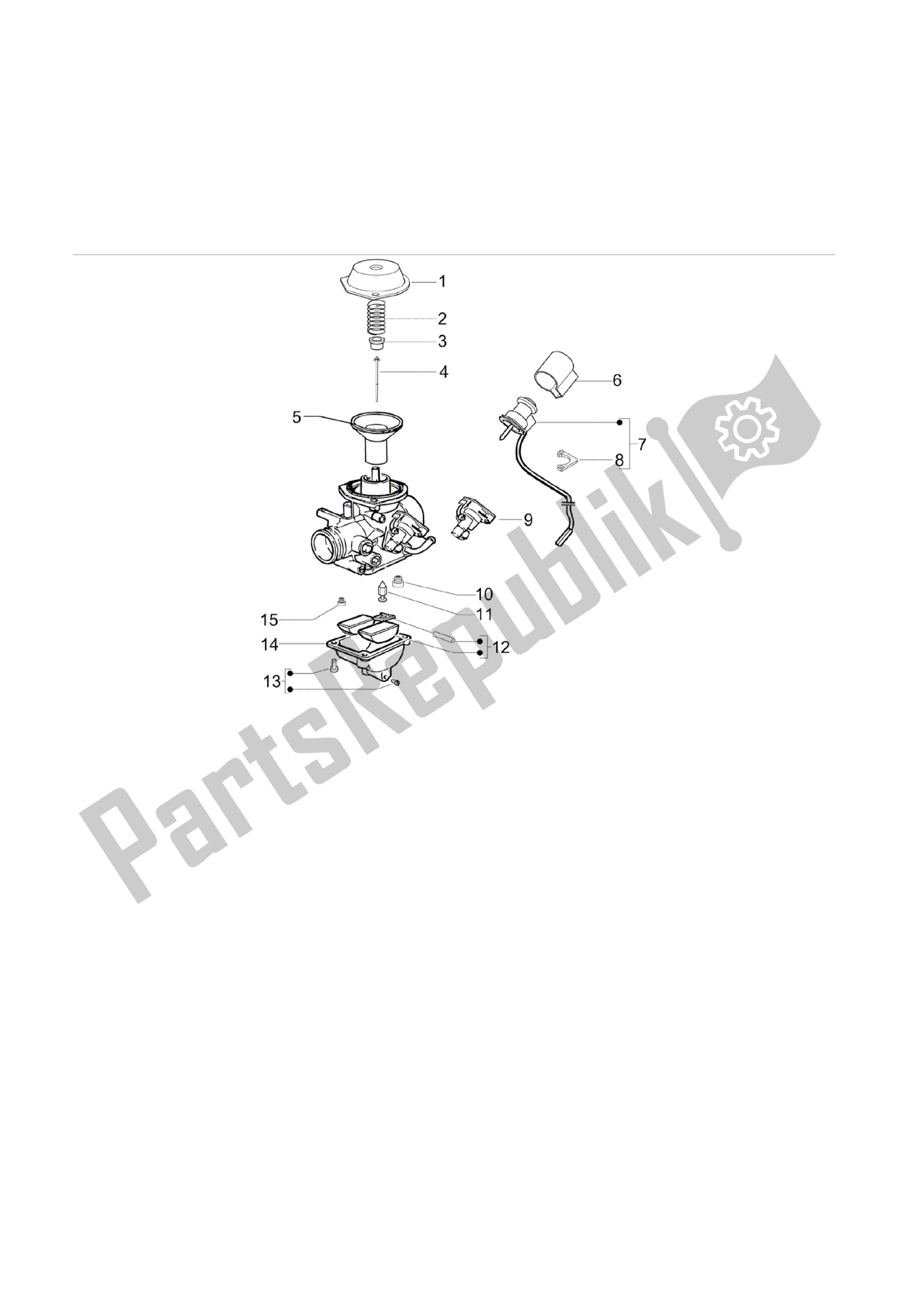 All parts for the Componentes De Carburador of the Vespa S 125 2007 - 2008