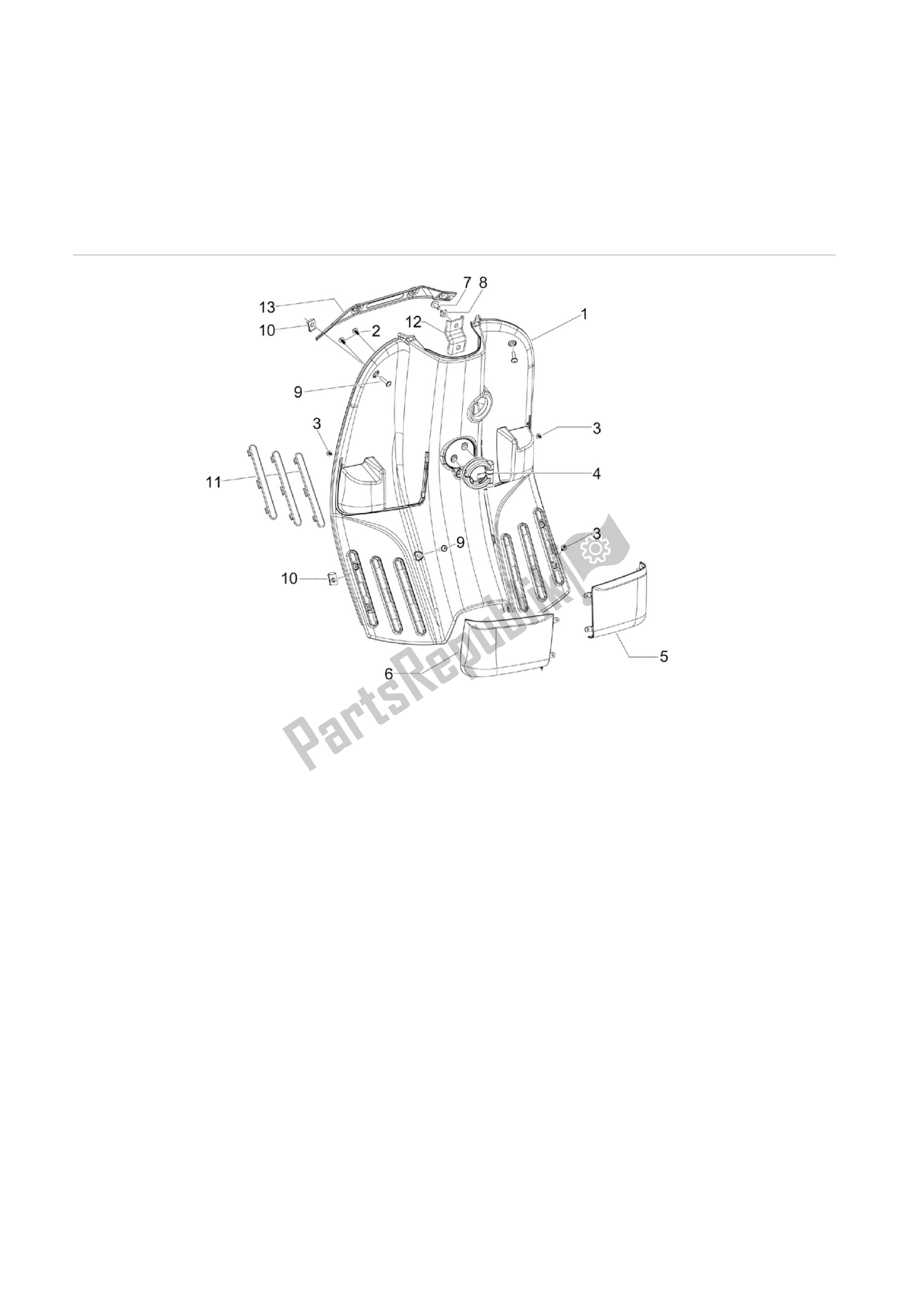 All parts for the Maletero Delantero - Contraescudo of the Vespa S 125 2007 - 2008