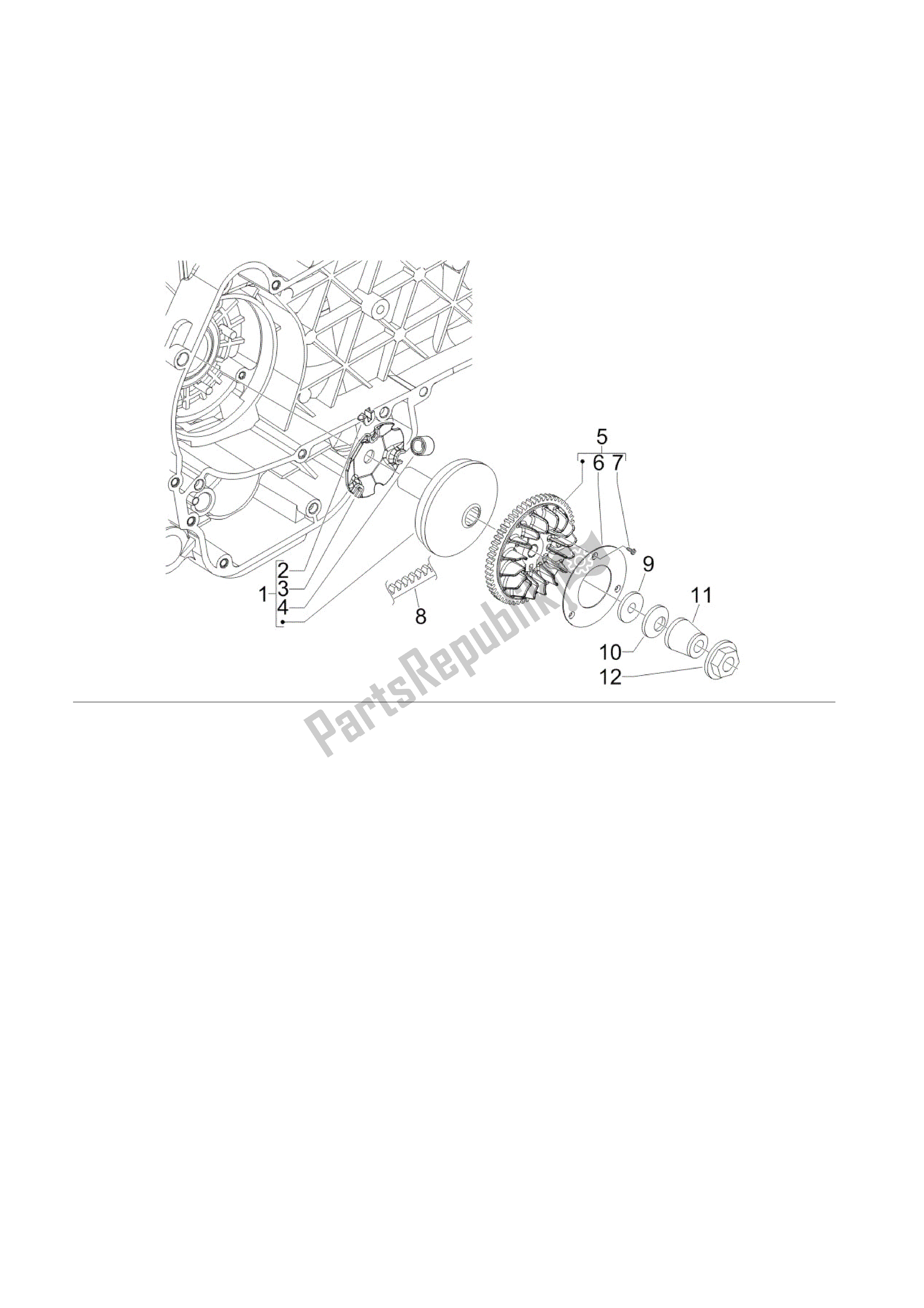 Toutes les pièces pour le Polea Conductora du Vespa S 150 2008 - 2009