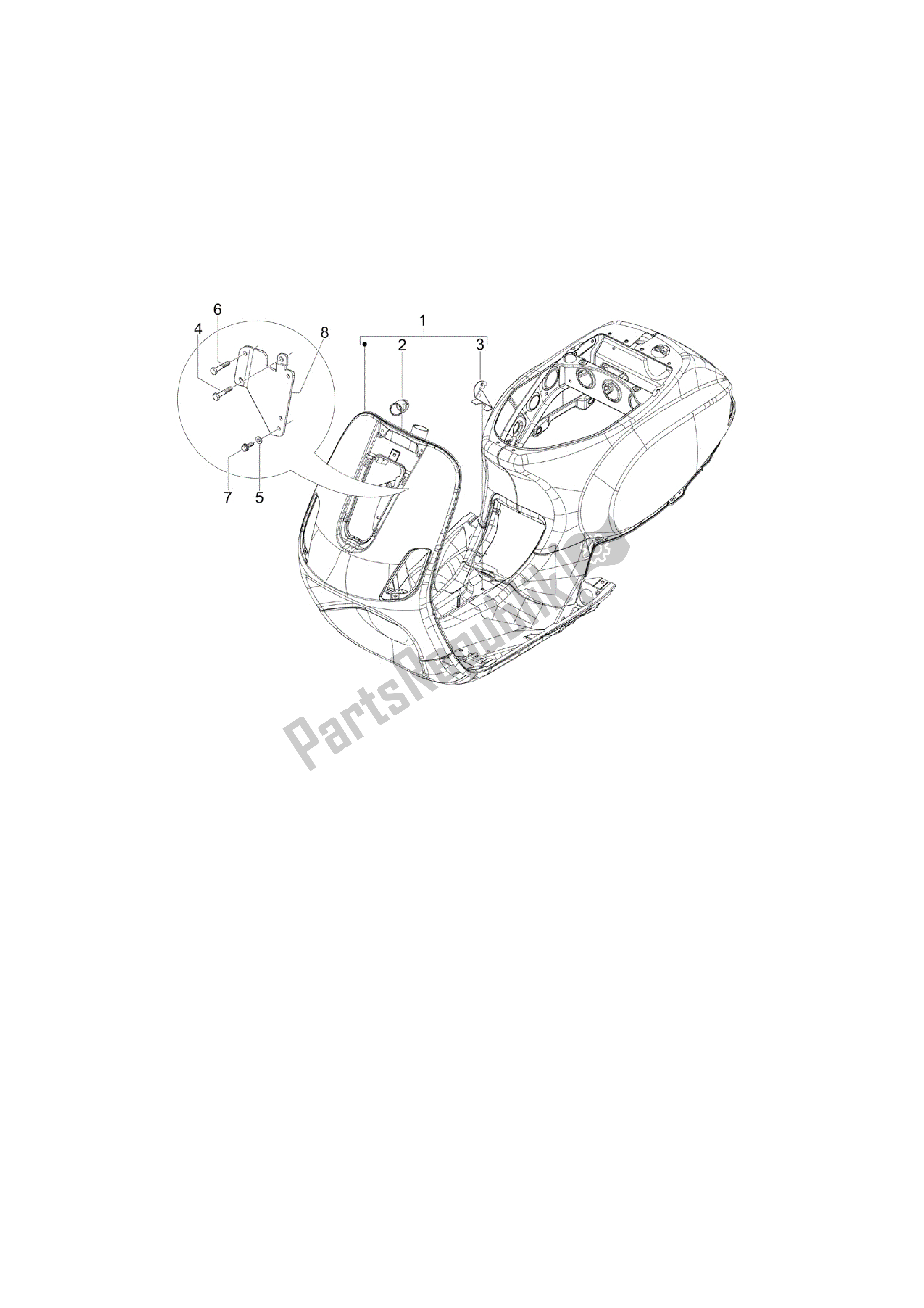 Toutes les pièces pour le Chasis / Carrocería du Vespa S 150 2008 - 2009