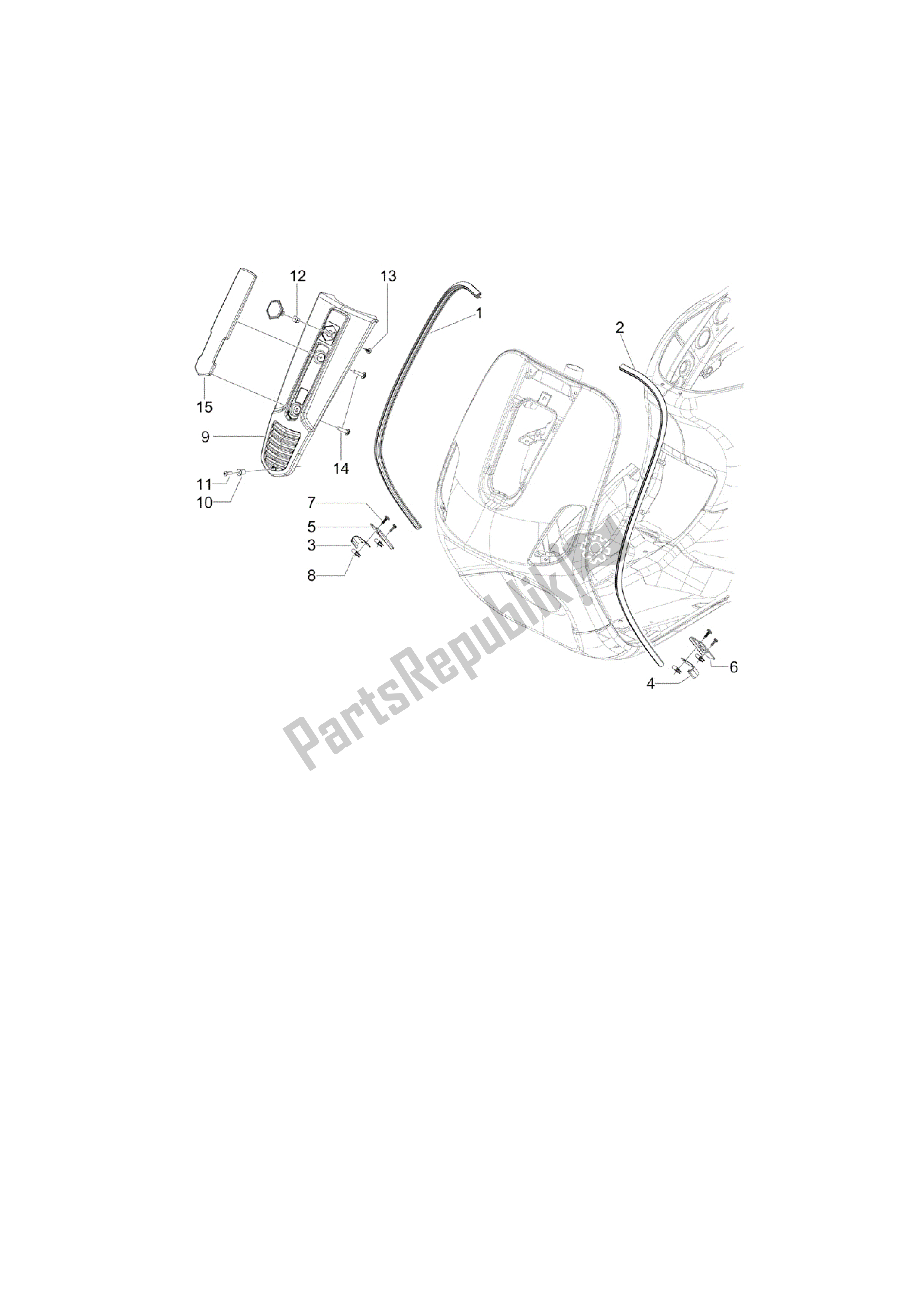 Toutes les pièces pour le Escudo Delantero du Vespa S 150 2008 - 2009