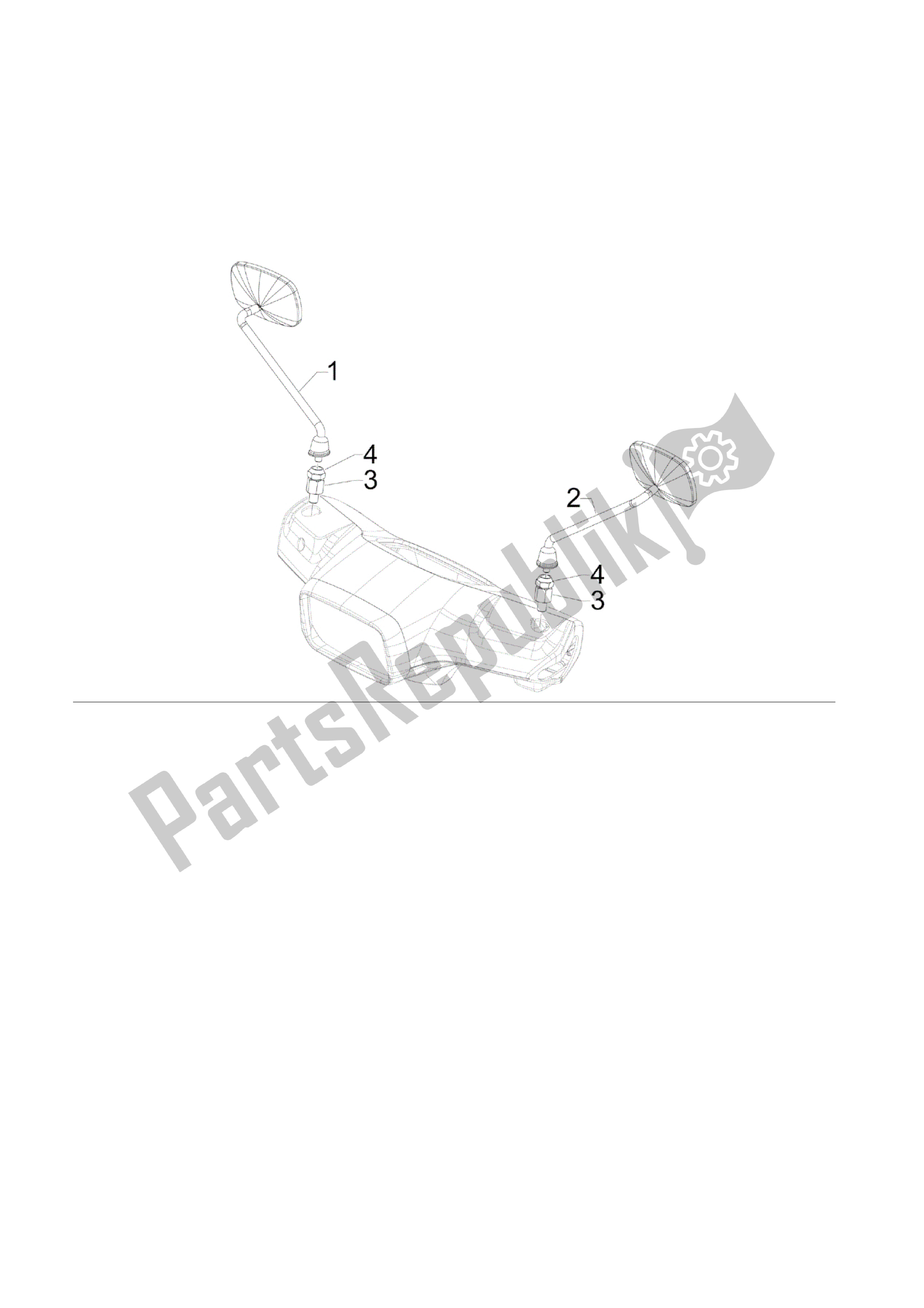 Todas las partes para Retrovisor / Es de Vespa S 150 2008 - 2009