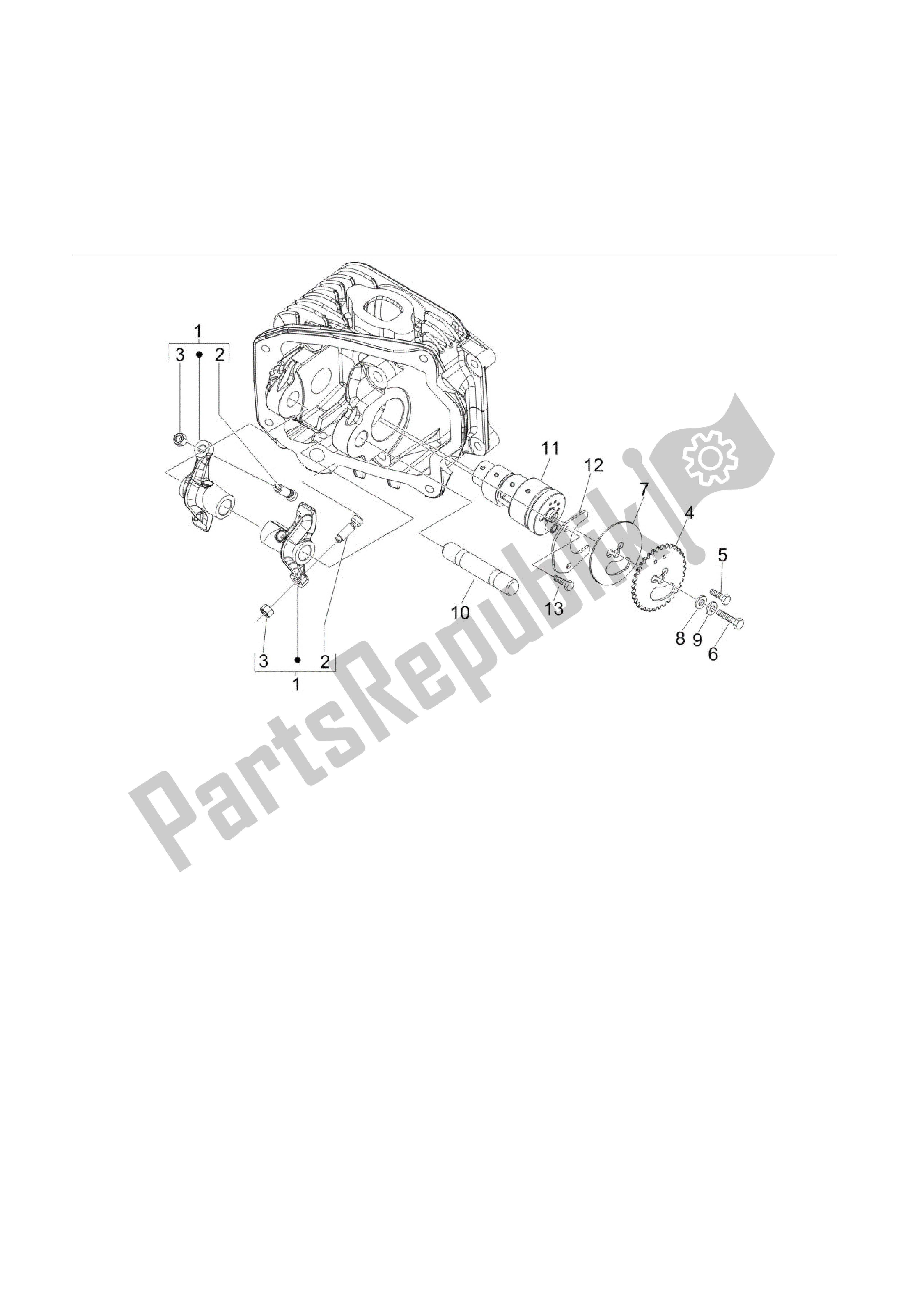 All parts for the Grupo Soporte Balancines of the Vespa S 150 2009 - 2012