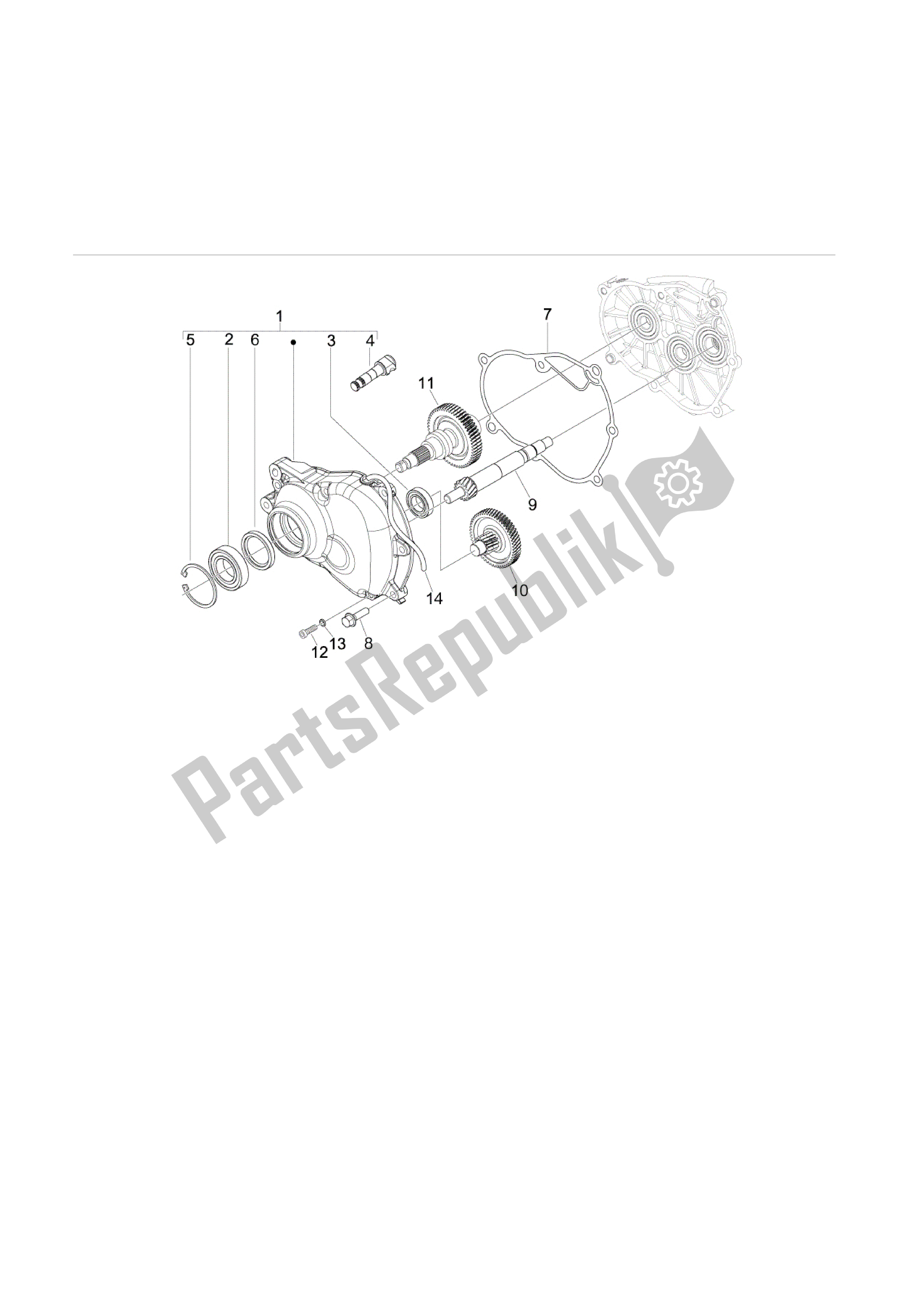 Todas las partes para Grupo Reductor de Vespa S 150 2009 - 2012