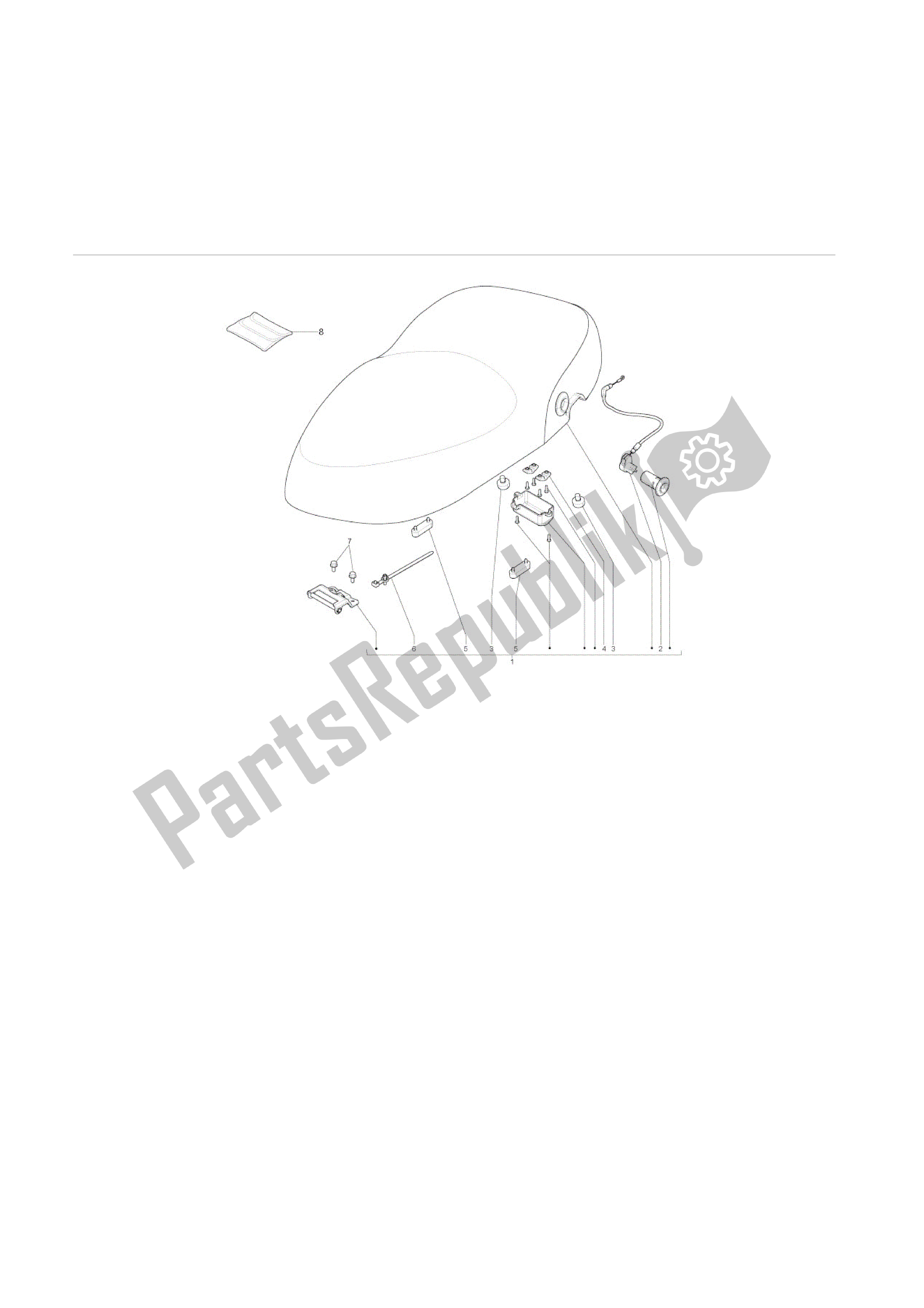 Tutte le parti per il Sillín / Asientos - Bolsa Herramienta del Vespa S 150 2009 - 2012