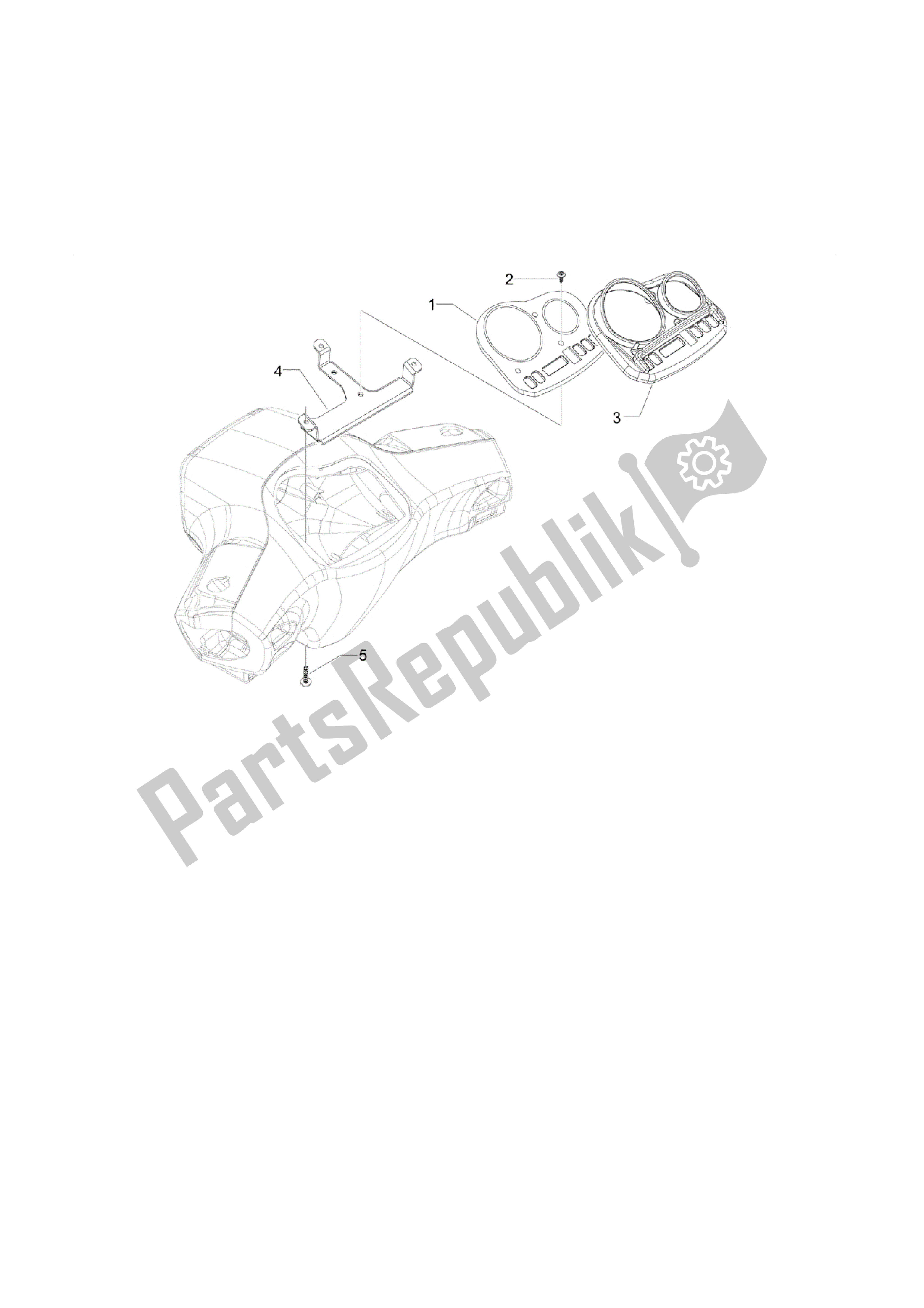All parts for the Tablero De Instrumentos - Cruscotto of the Vespa S 150 2009 - 2012