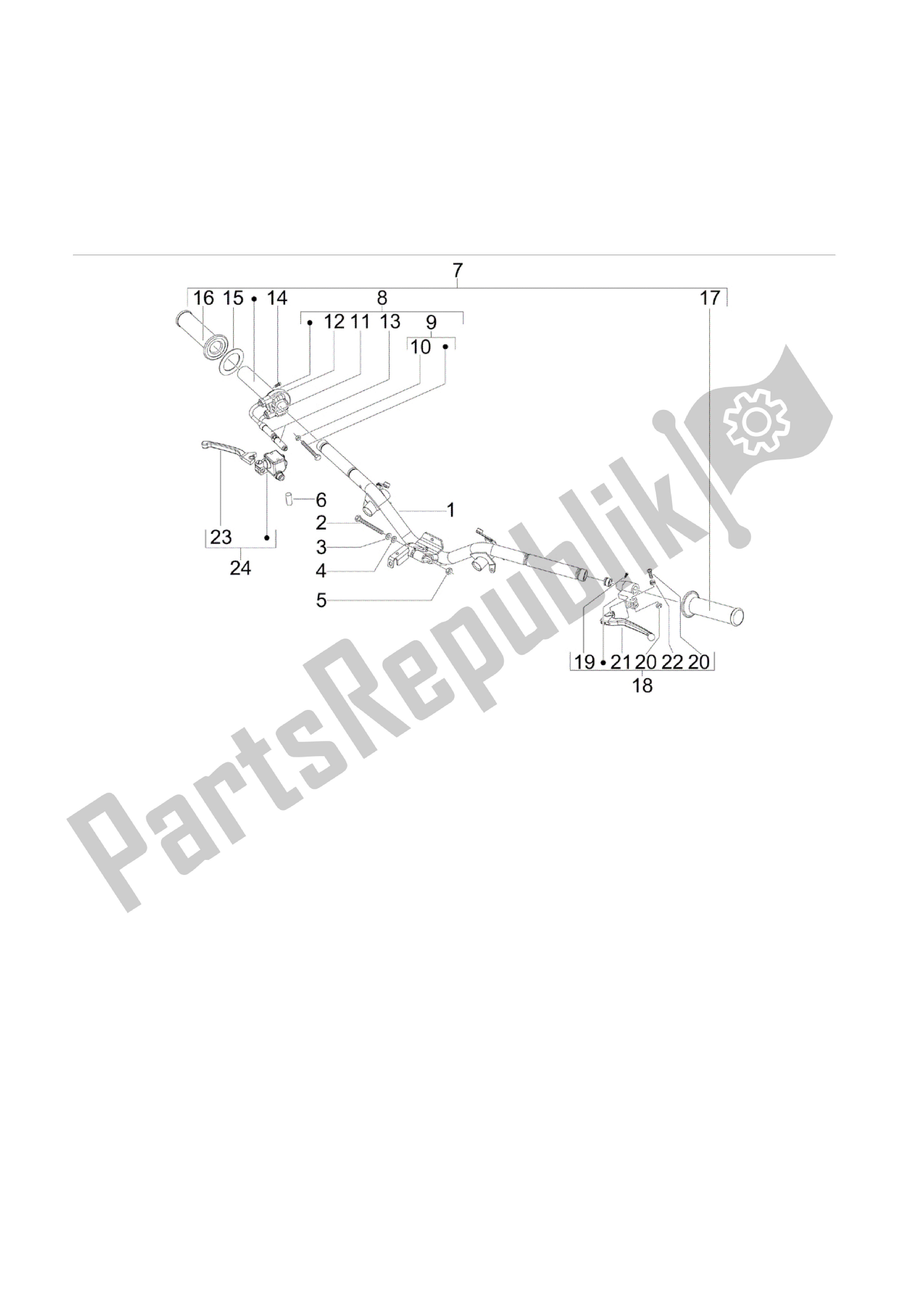 Tutte le parti per il Manillar - Bomba Freno del Vespa S 150 2009 - 2012