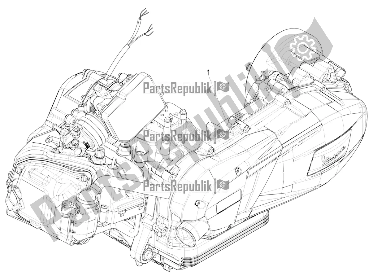 Toutes les pièces pour le Moteur, Assemblage du Vespa Sprint 125 3V Apac E5 2021