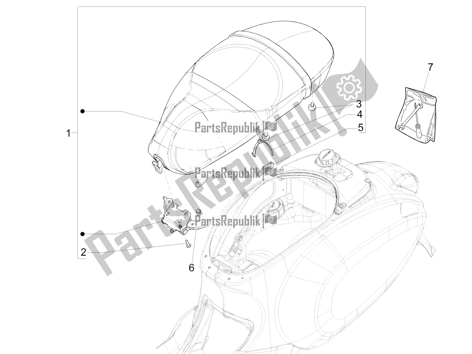 Toutes les pièces pour le Selle / Sièges du Vespa Sprint 125 3V Apac E5 2022