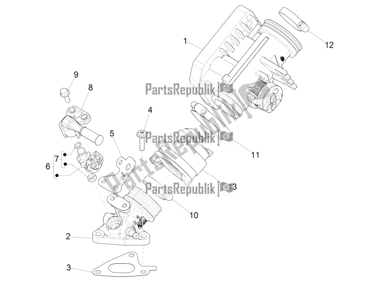 Alle onderdelen voor de Throttle Body - Injector - Induction Joint van de Vespa Sprint 125 3V Apac E5 2022