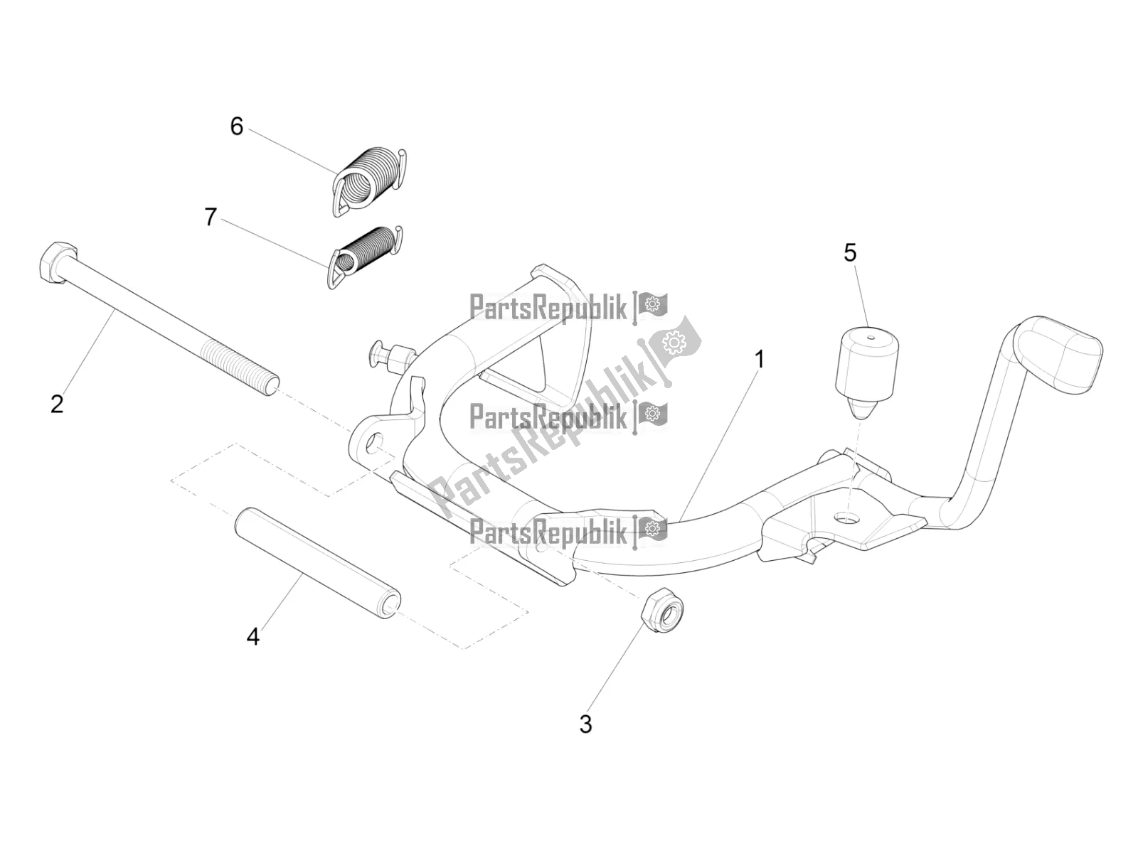 Toutes les pièces pour le Des Stands du Vespa Sprint 125 3V IE 2021