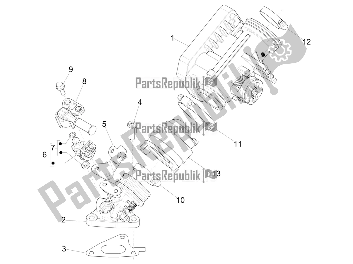 Tutte le parti per il Throttle Body - Injector - Induction Joint del Vespa Sprint 125 3V IE 2021