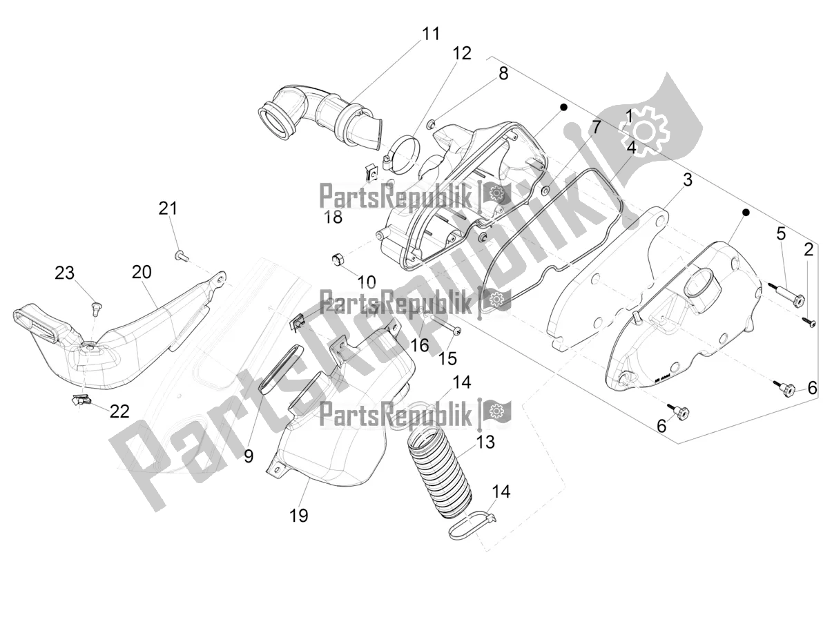 Todas las partes para Filtro De Aire de Vespa Sprint 125 3V IE 2022