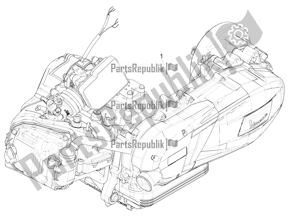 Todas las partes para Ensamblaje Del Motor de Vespa Sprint 125 3V IE 2022