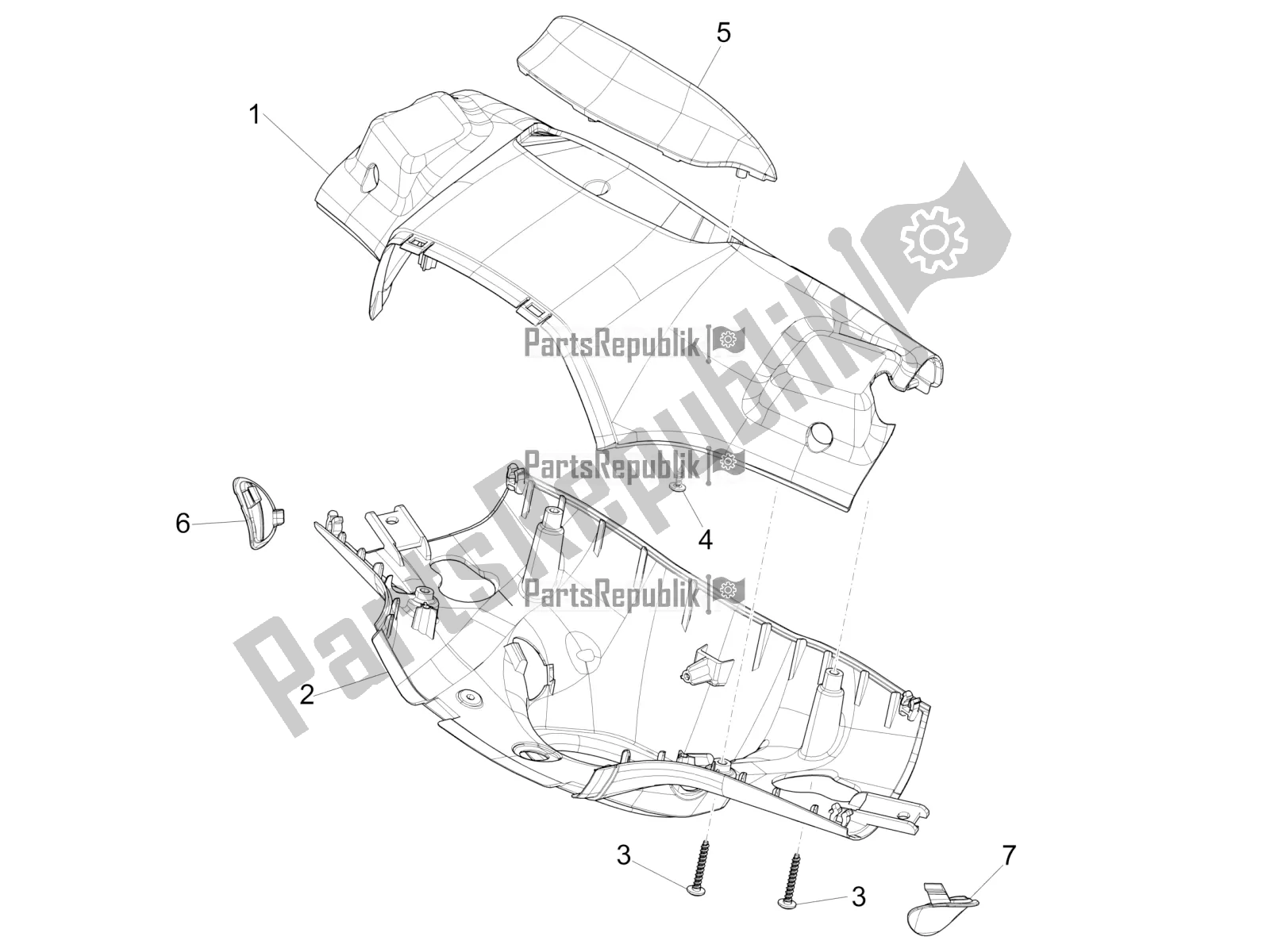 Tutte le parti per il Coperture Per Manubri del Vespa Sprint 125 3V IE 2022