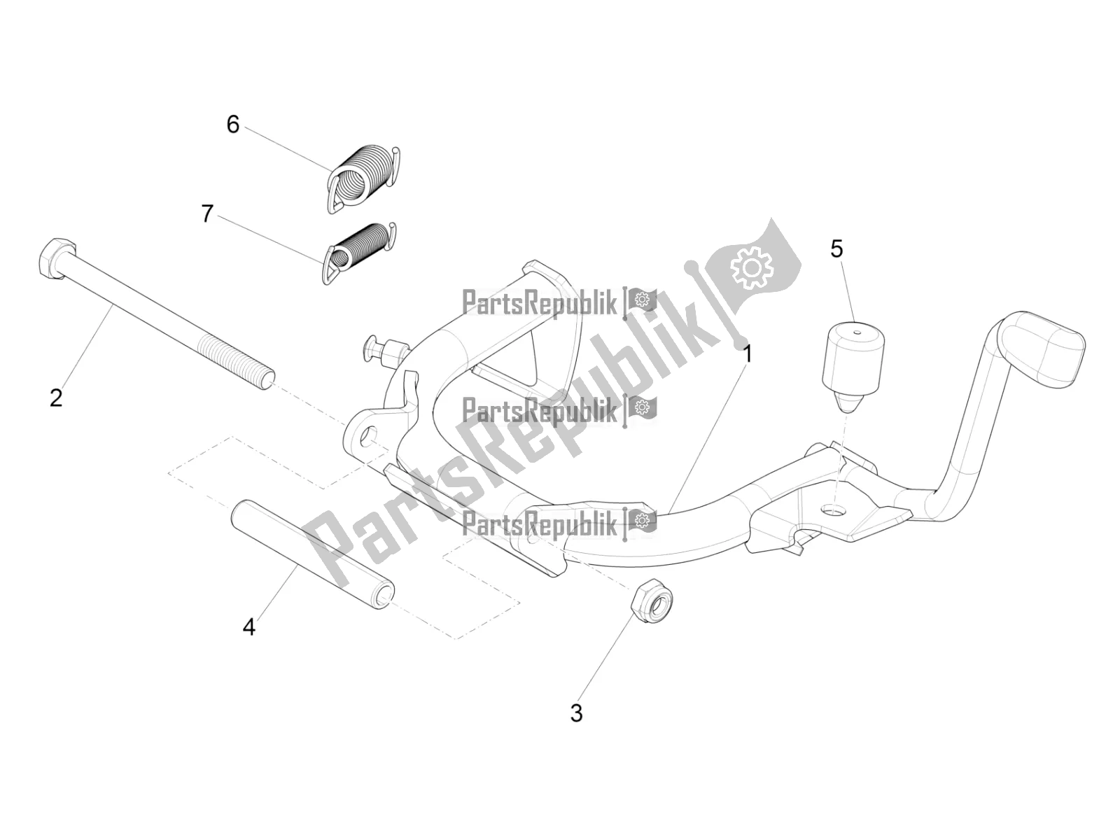 Todas las partes para Soporte / S de Vespa Sprint 125 3V IE 2022