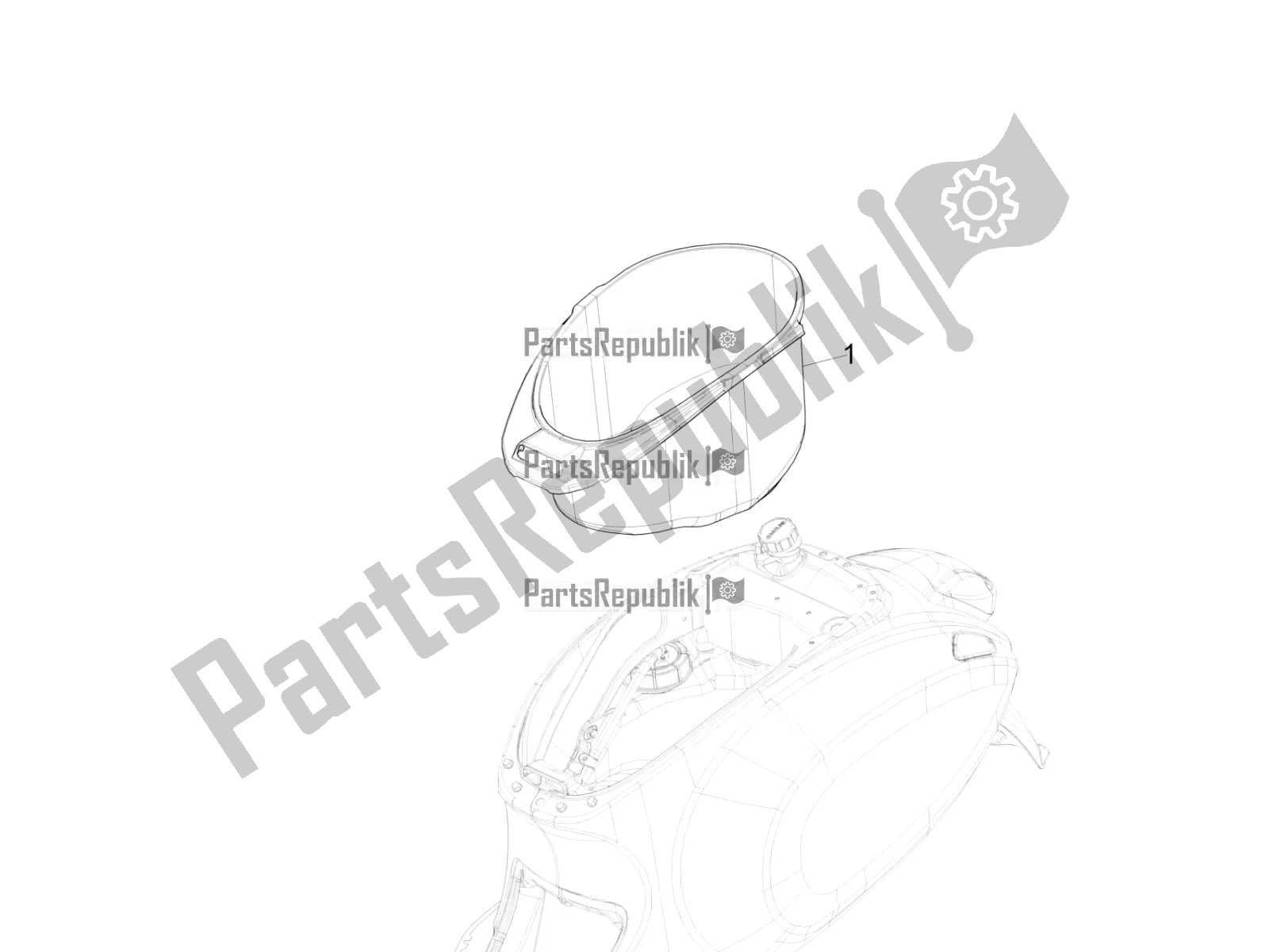 All parts for the Helmet Huosing - Undersaddle of the Vespa Sprint 125 Iget 2016