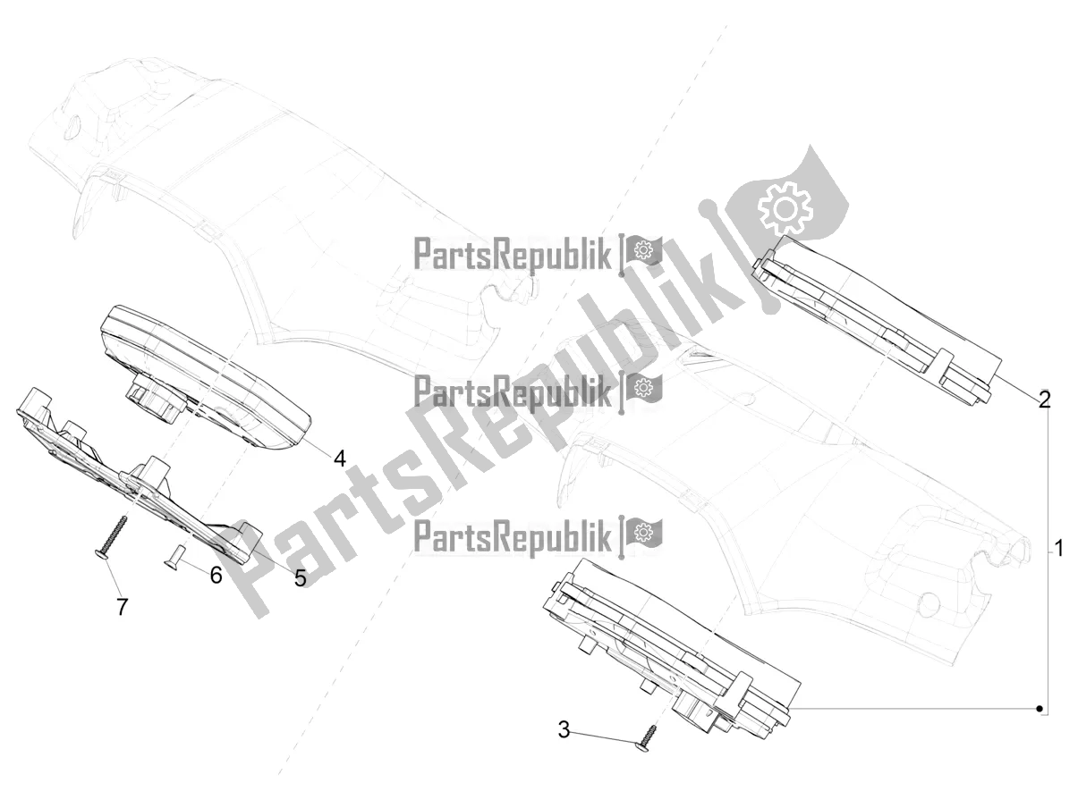 Toutes les pièces pour le Combinaison De Compteurs - Cruscotto du Vespa Sprint 125 Iget 2016