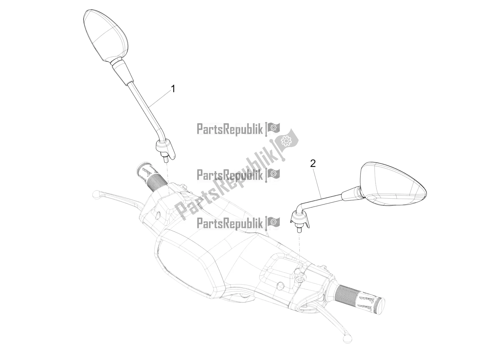 Todas las partes para Espejo / S De Conducción de Vespa Sprint 125 Iget 2018