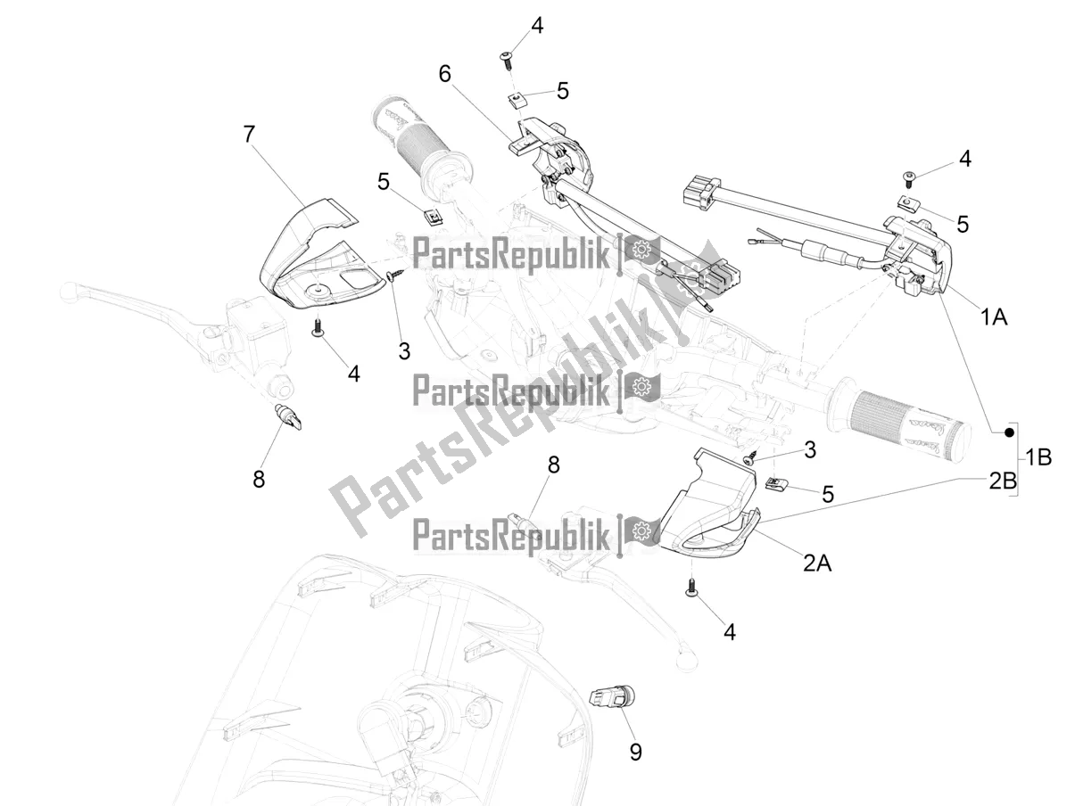 Todas las partes para Selectores - Interruptores - Botones de Vespa Sprint 125 Iget 2018