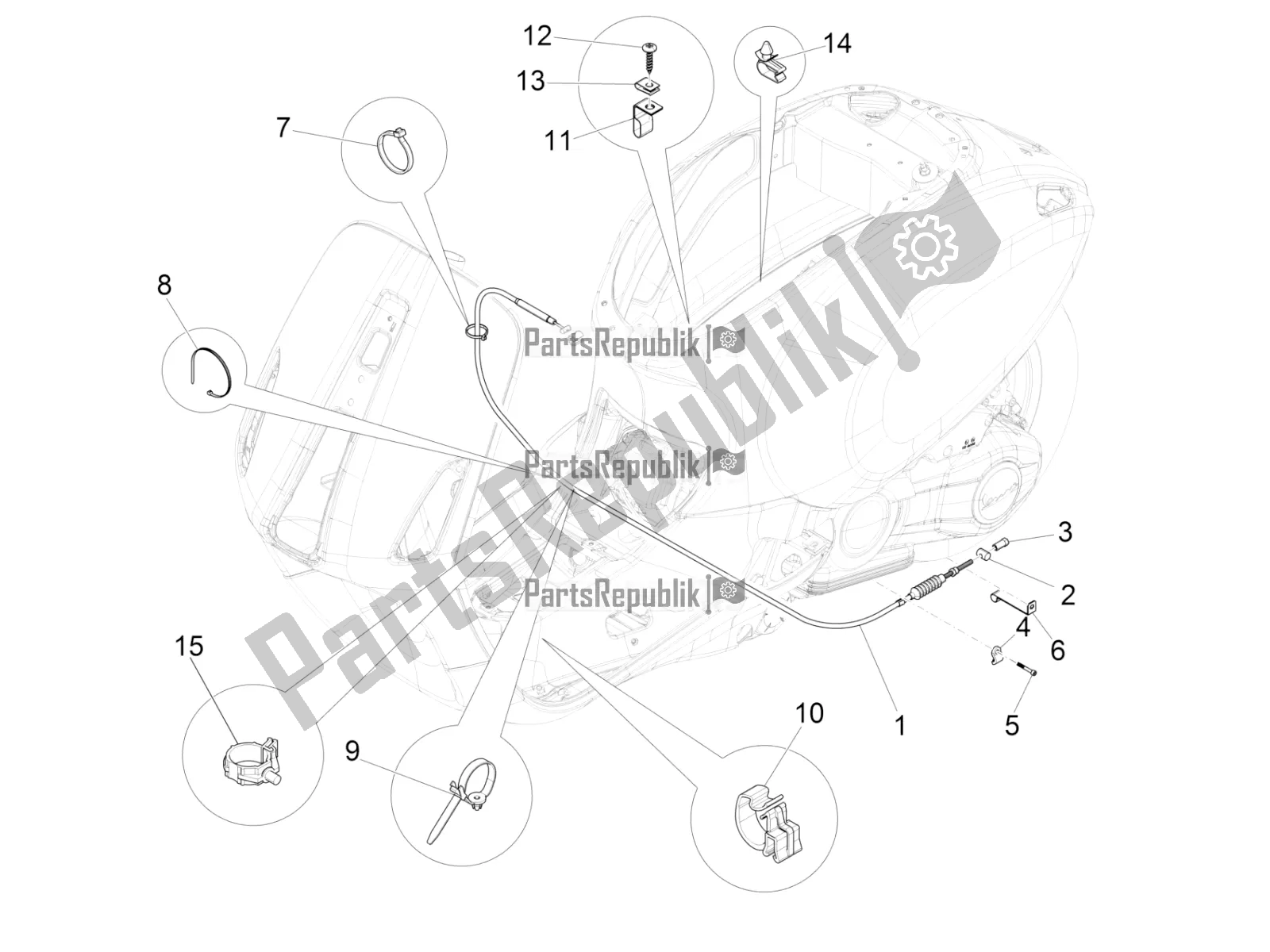 Toutes les pièces pour le Transmissions du Vespa Sprint 125 Iget 2019