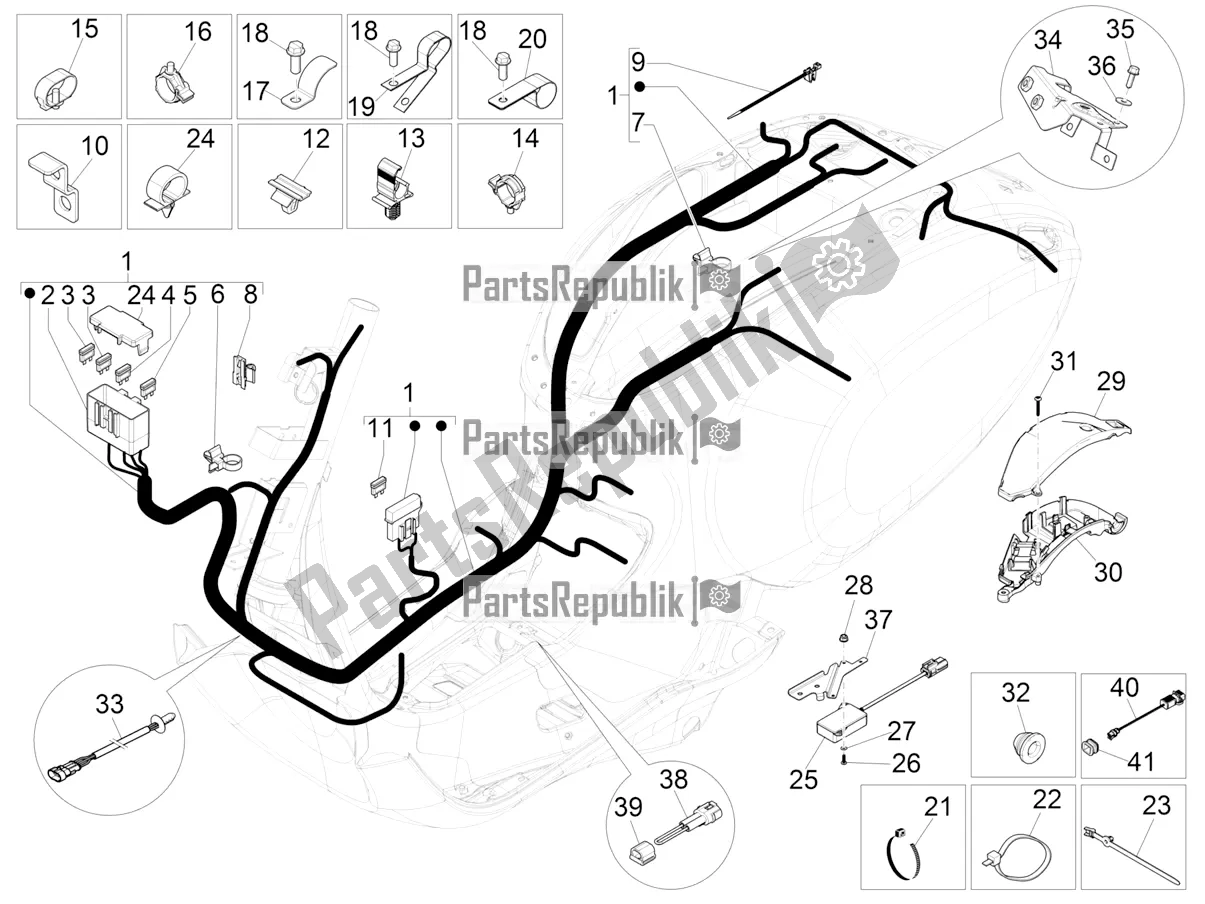 Toutes les pièces pour le Faisceau De Câbles Principal du Vespa Sprint 125 Iget 2020