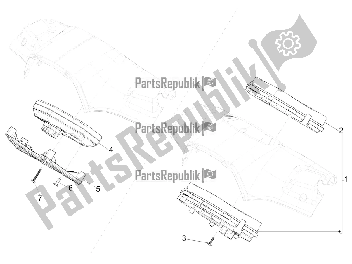 Toutes les pièces pour le Combinaison De Compteurs - Cruscotto du Vespa Sprint 125 Iget 2020