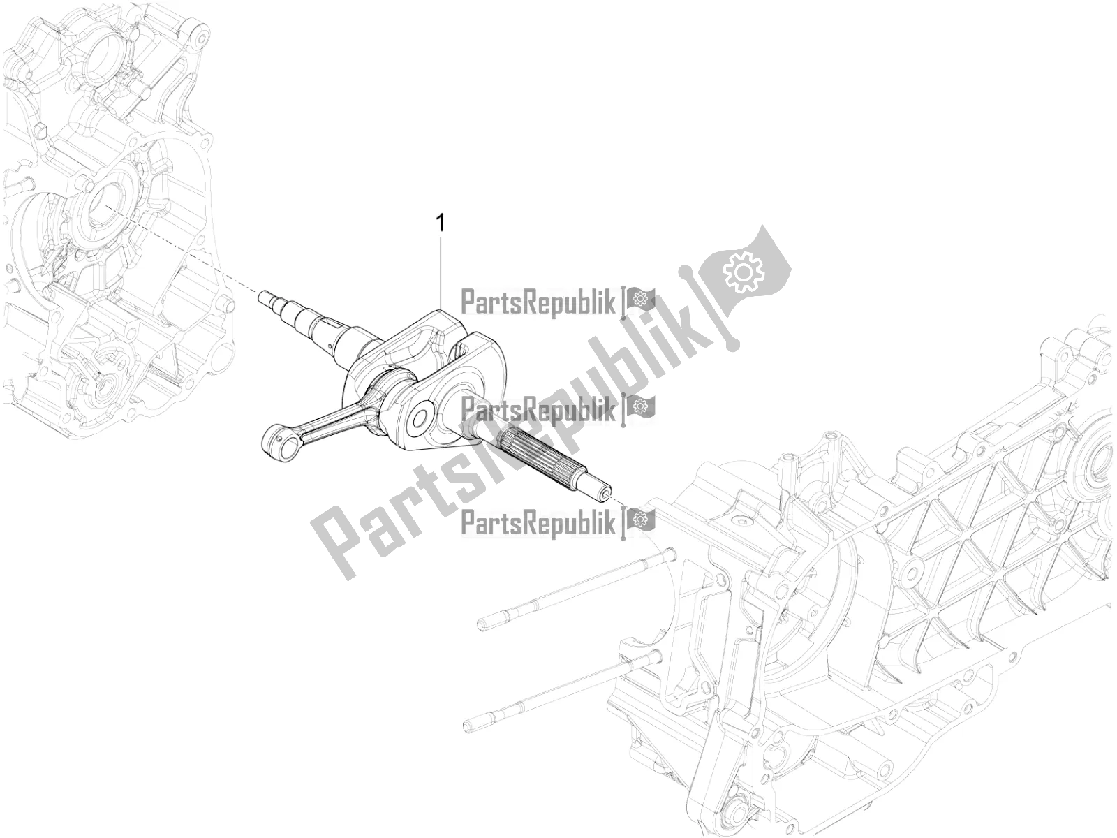 All parts for the Crankshaft of the Vespa Sprint 125 Iget Apac E2 2017
