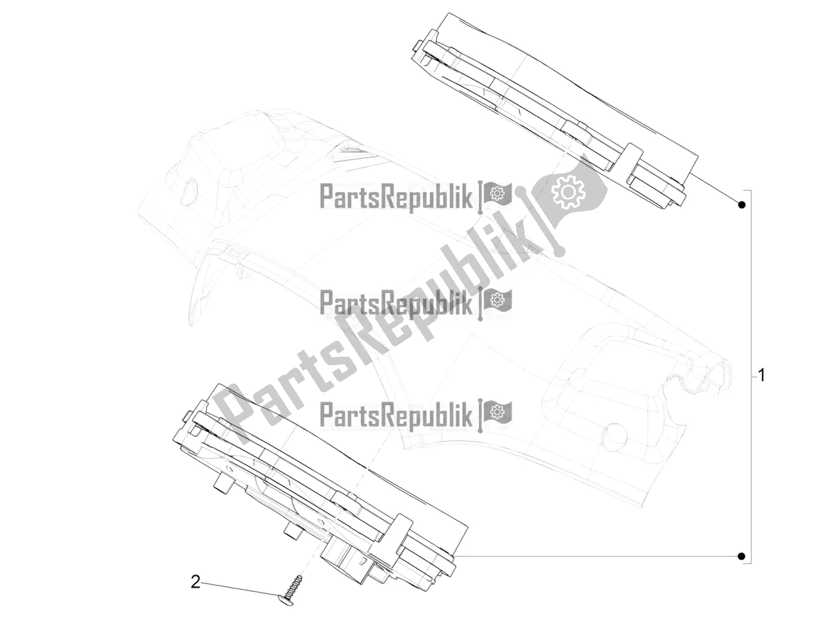 All parts for the Meter Combination - Cruscotto of the Vespa Sprint 125 Iget Apac E2 2018