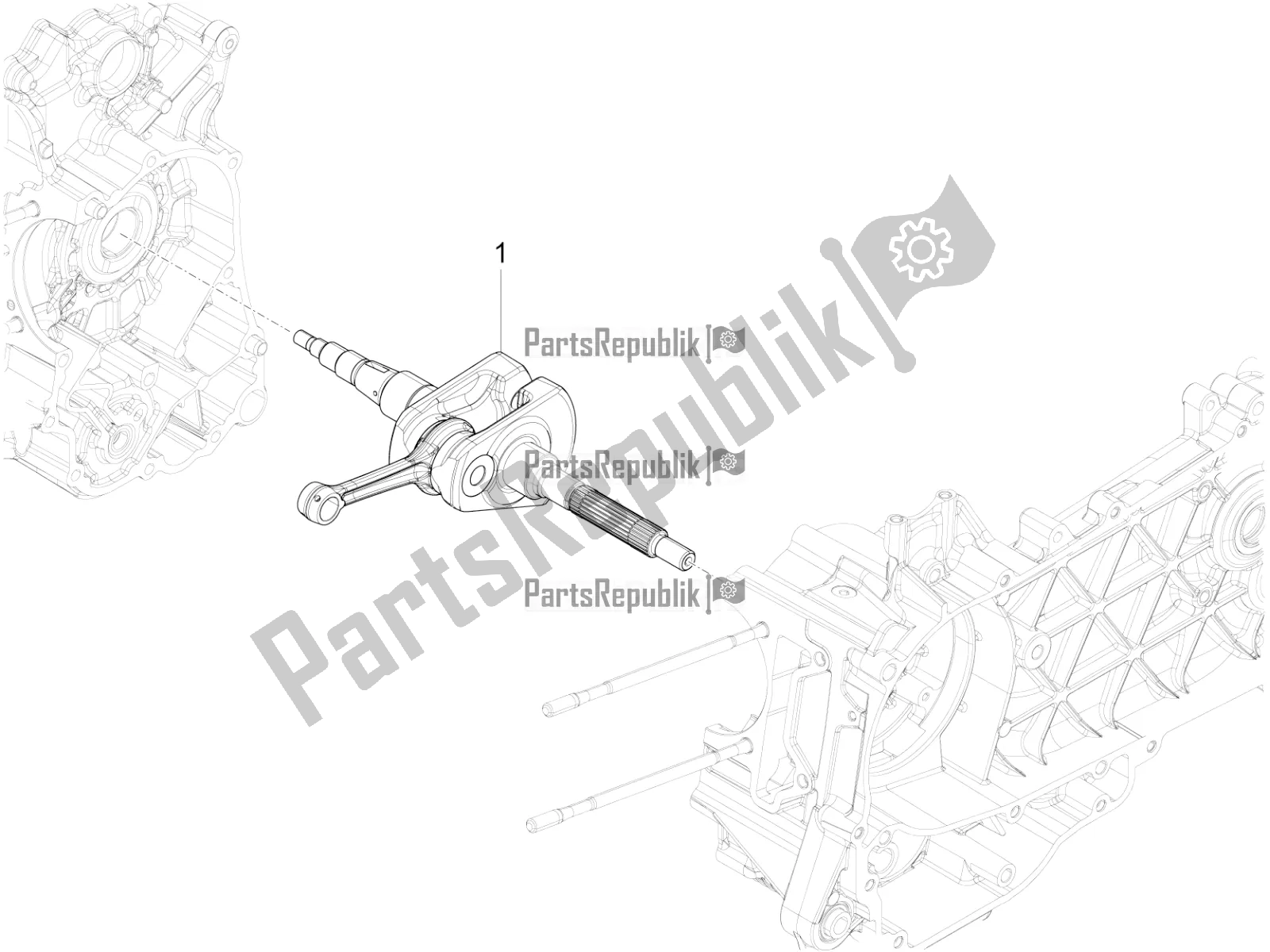 All parts for the Crankshaft of the Vespa Sprint 125 Iget Apac E2 2019