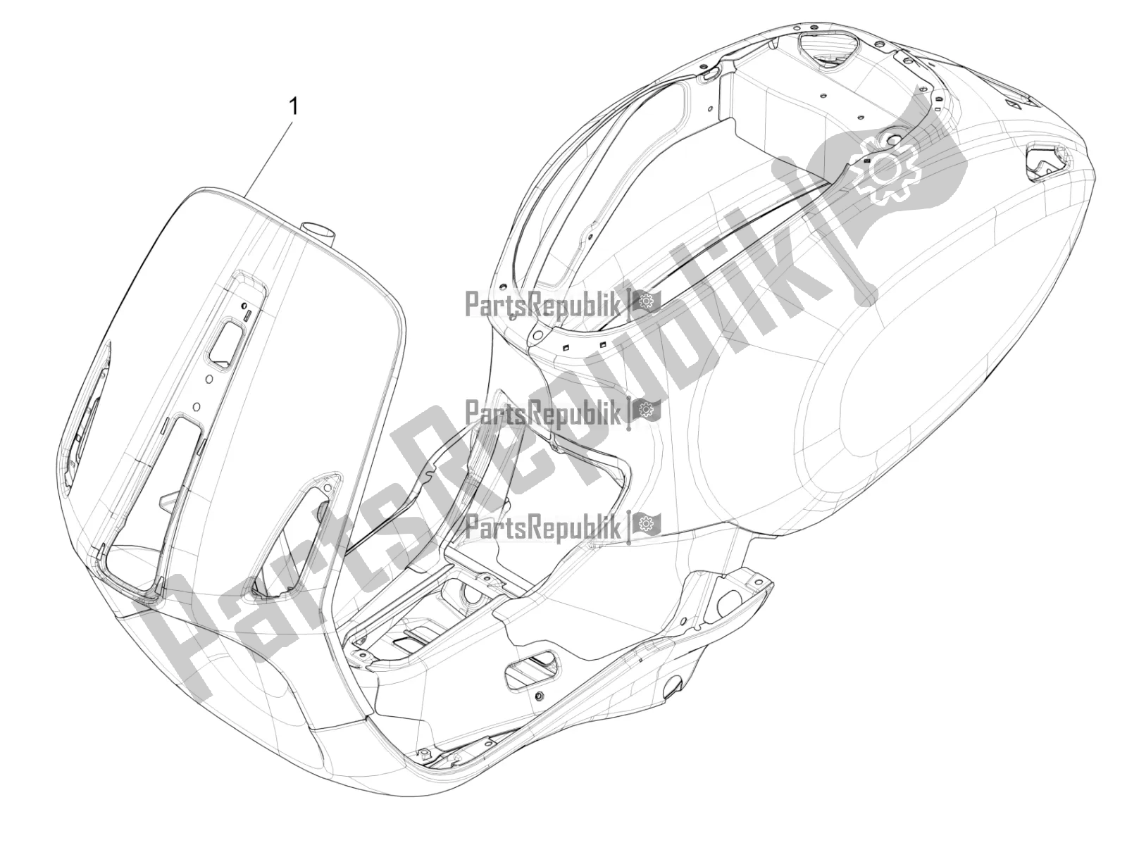Wszystkie części do Rama / Nadwozie Vespa Sprint 125 Iget Apac E2 2020