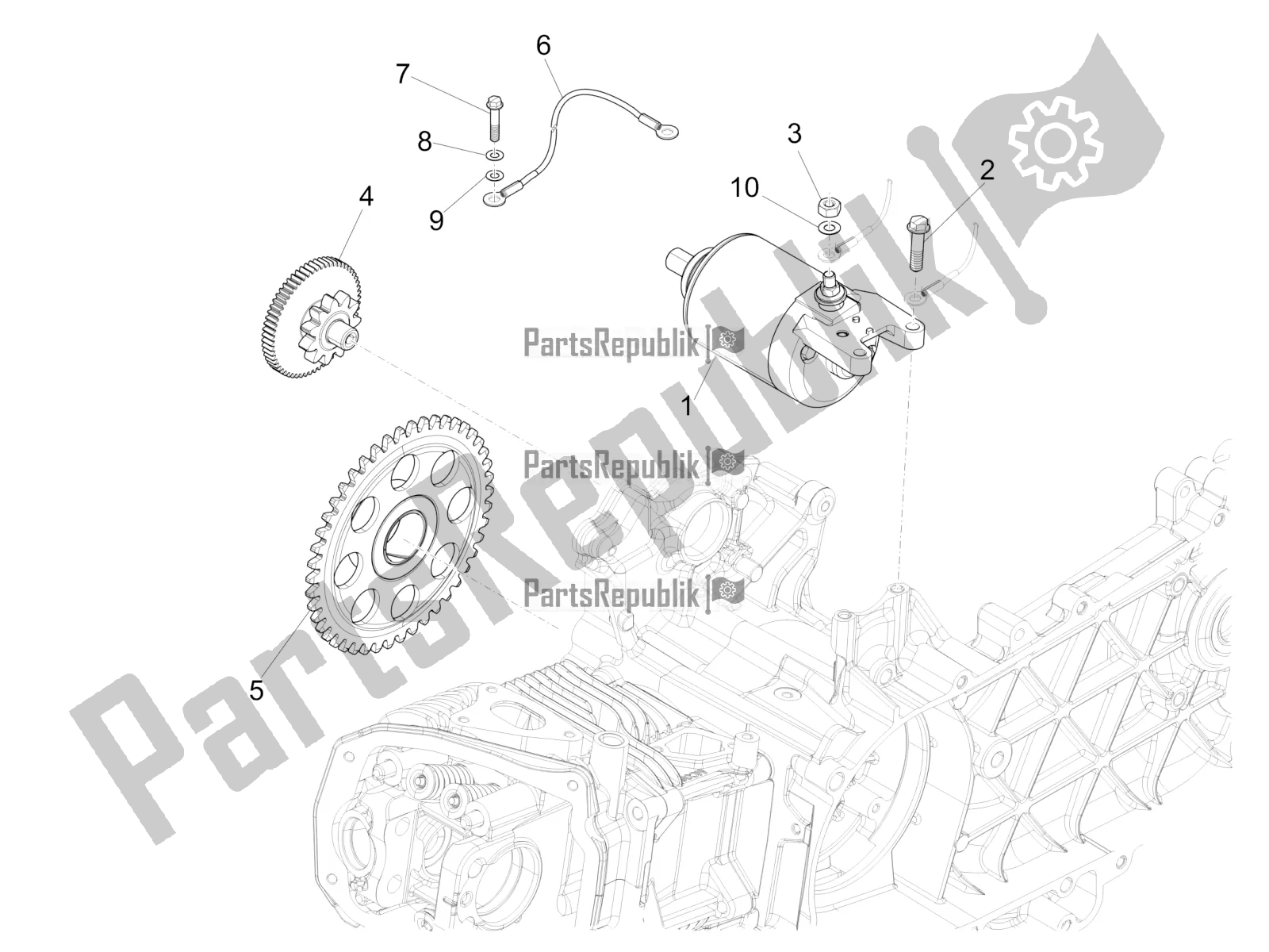 Wszystkie części do Stater - Rozrusznik Elektryczny Vespa Sprint 125 Iget Apac E2 2020